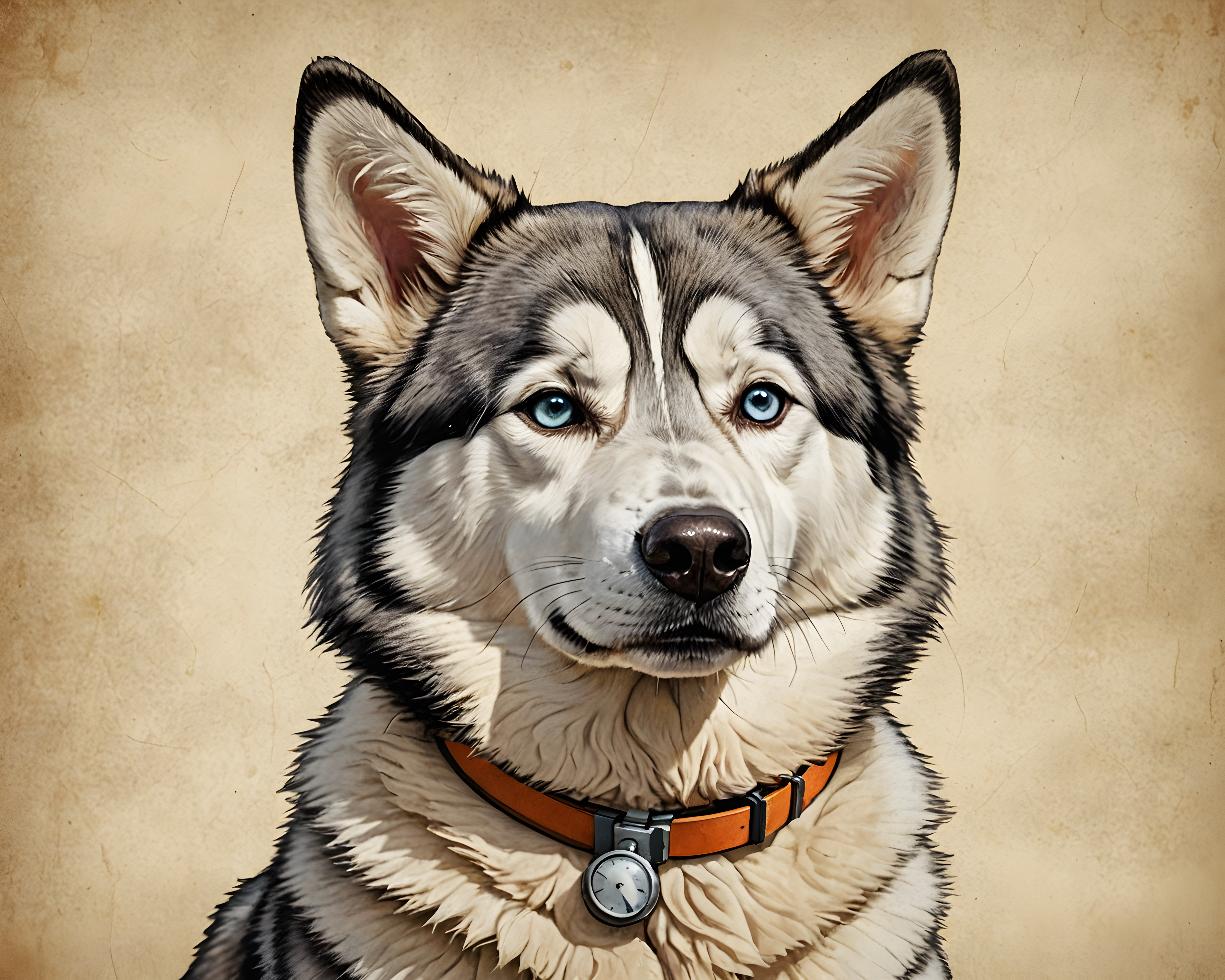 Scientist Husky — Retro (Sleepy)