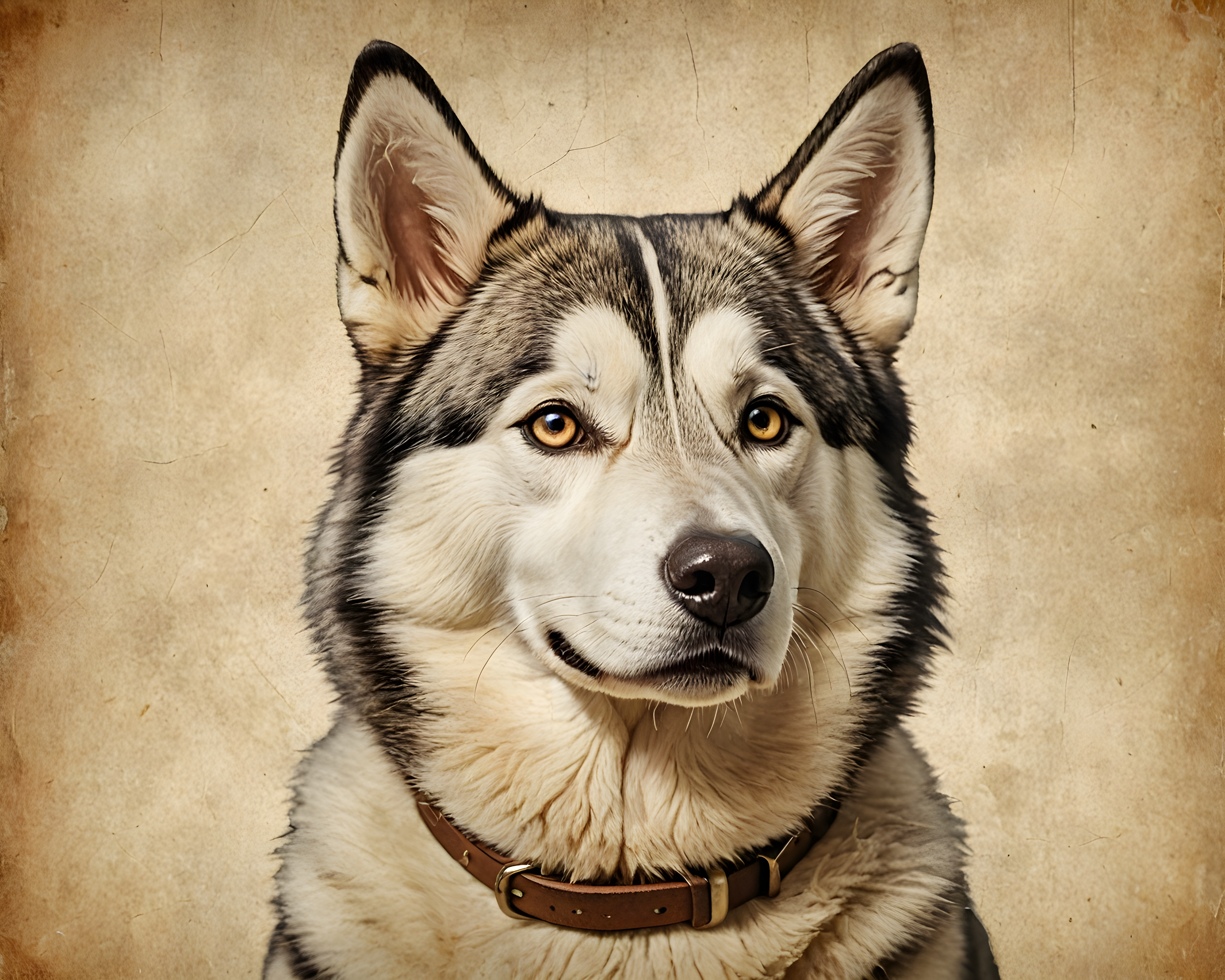 Scientist Husky — Vintage Poster (Sleepy)