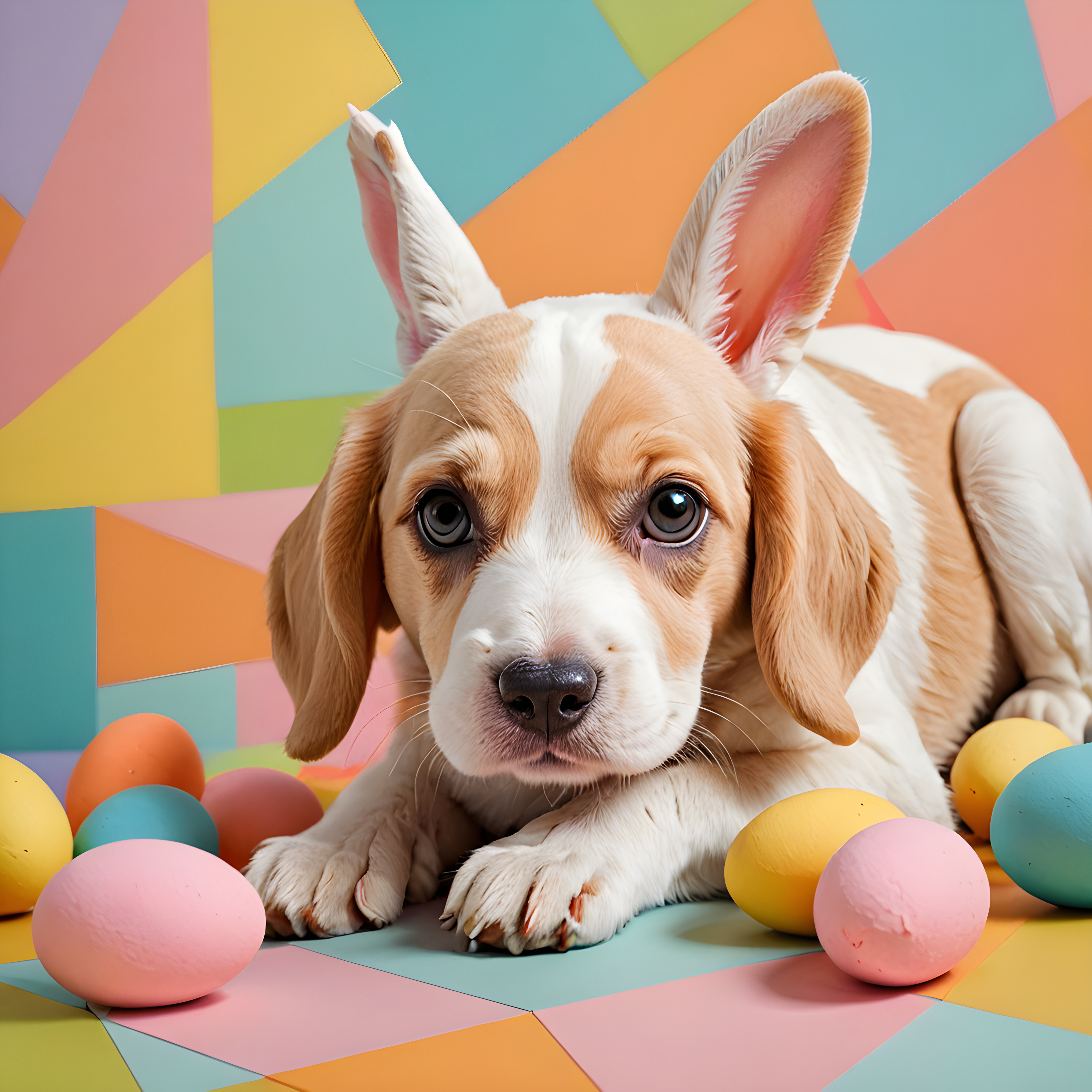 Easter Bunny Dog — Abstract (Cute)