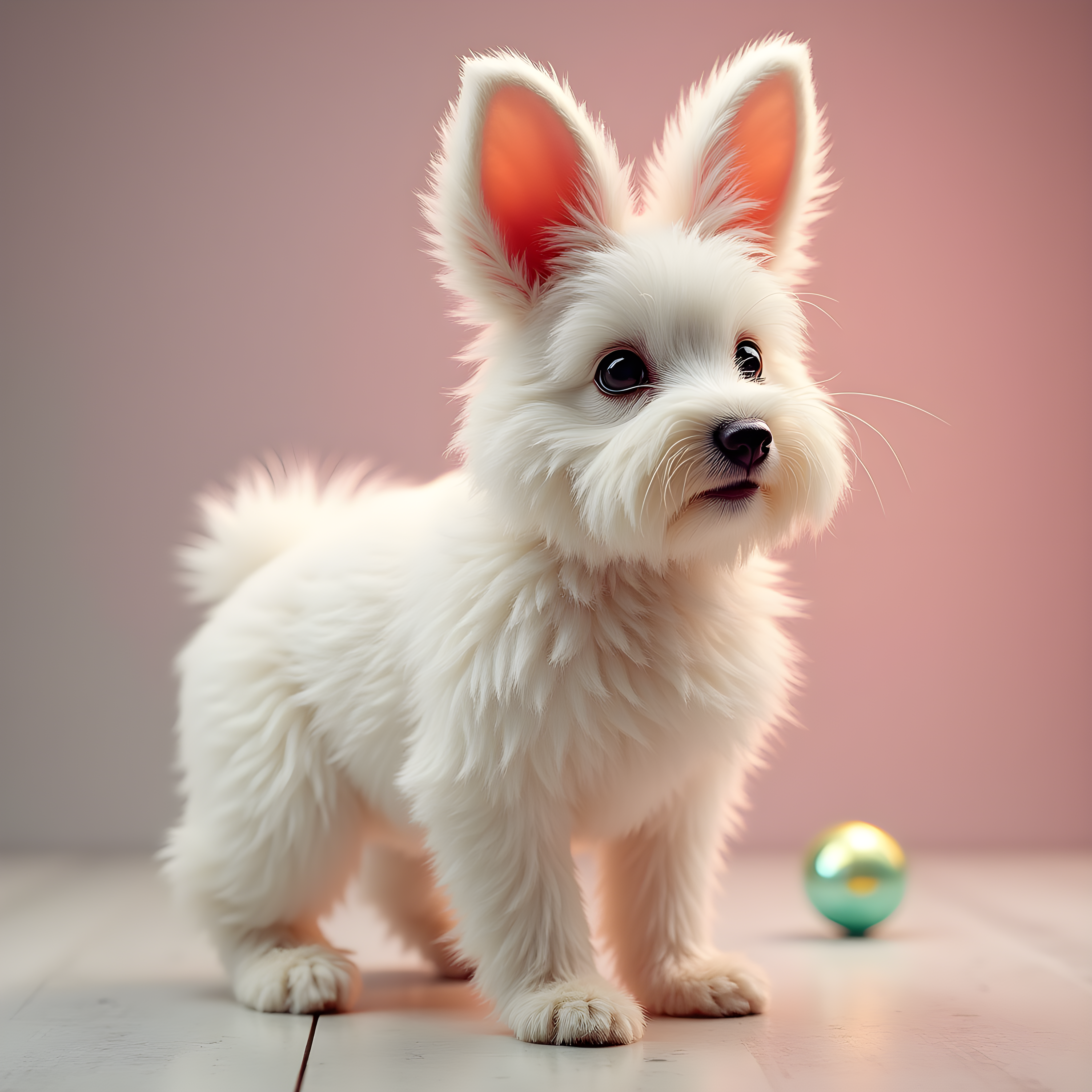 Easter Bunny Dog — Hyper-Realistic (Energetic)