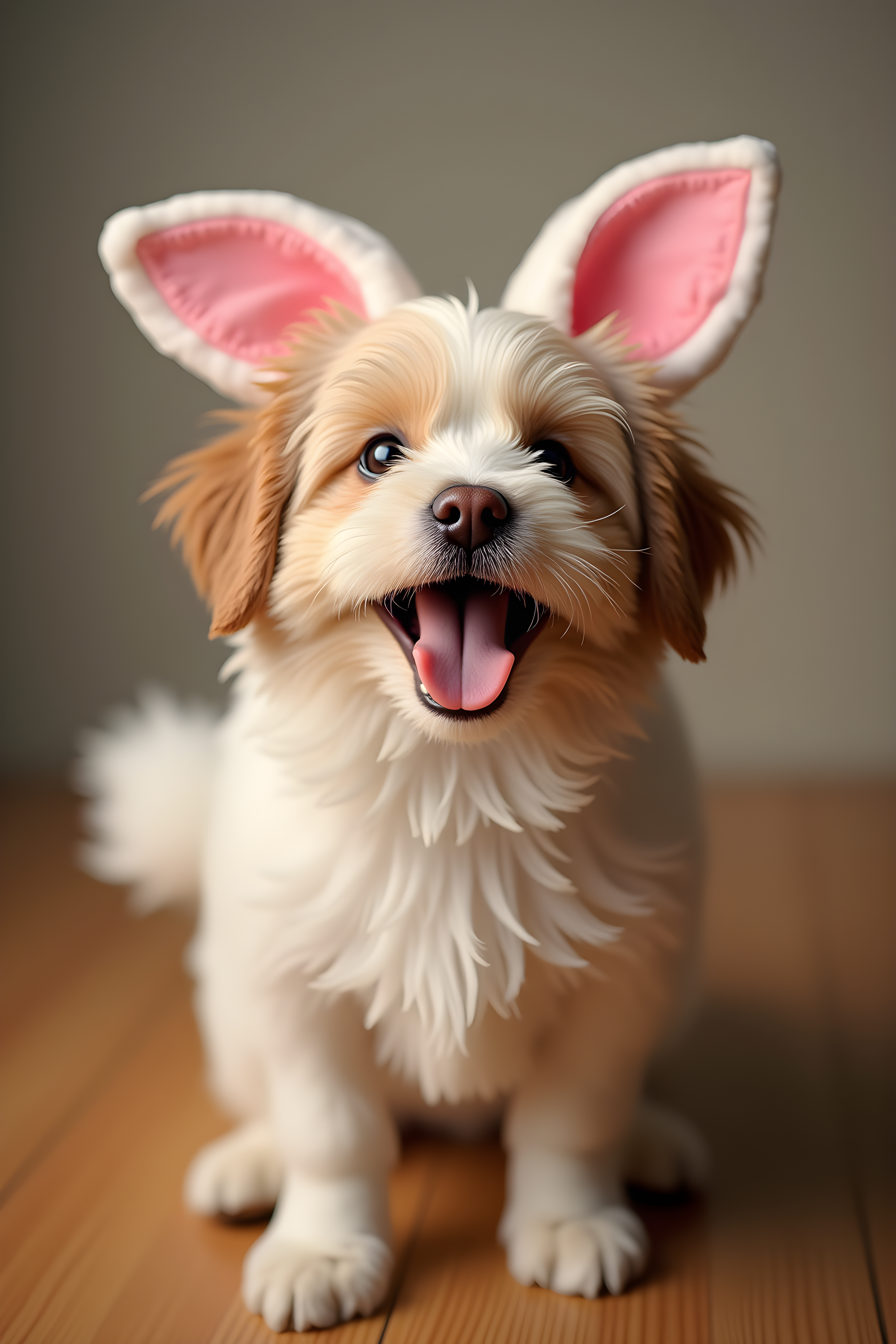 Easter Bunny Dog — Realistic (Happy)