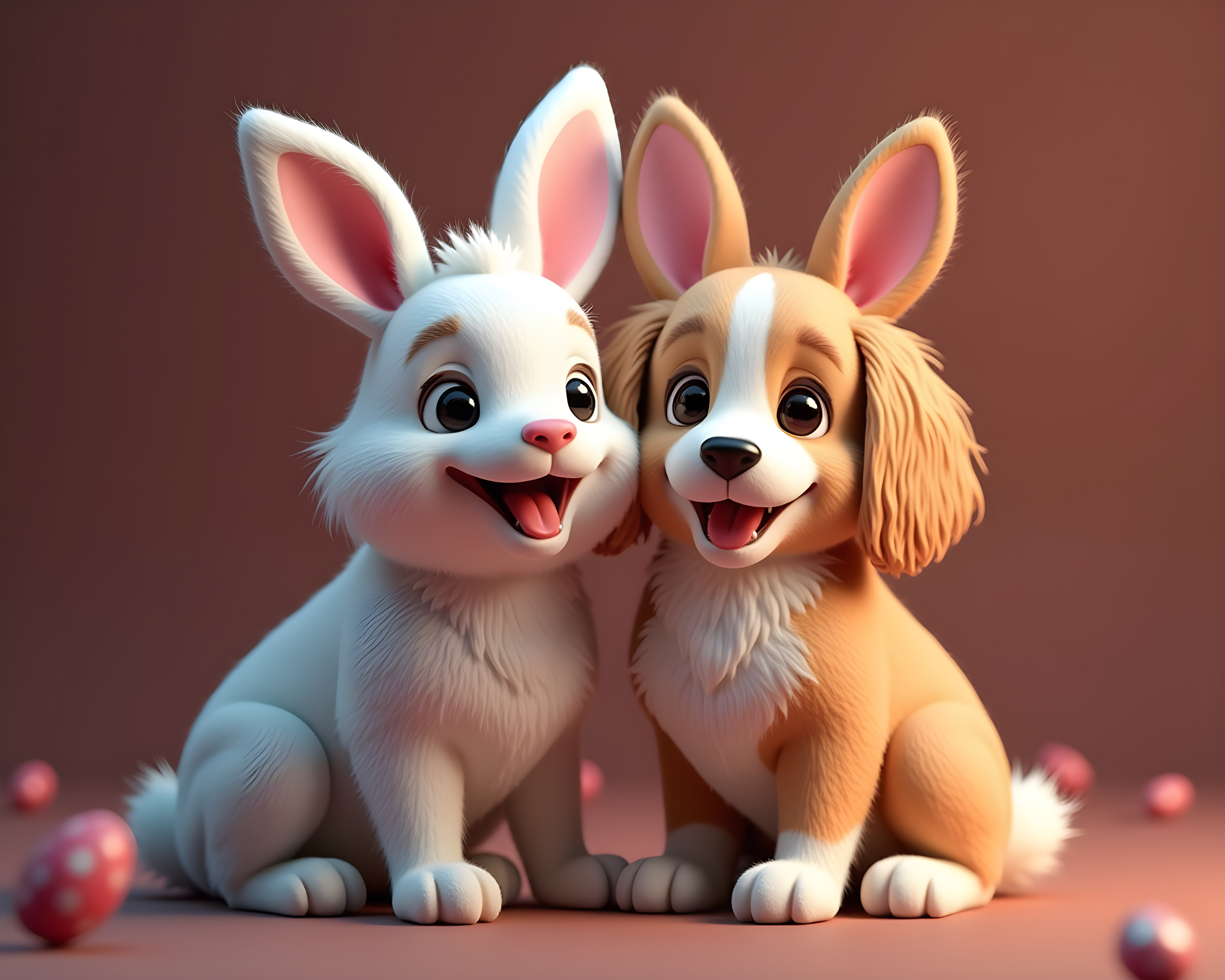Easter Bunny Dog — 3D Render (Aesthetic)