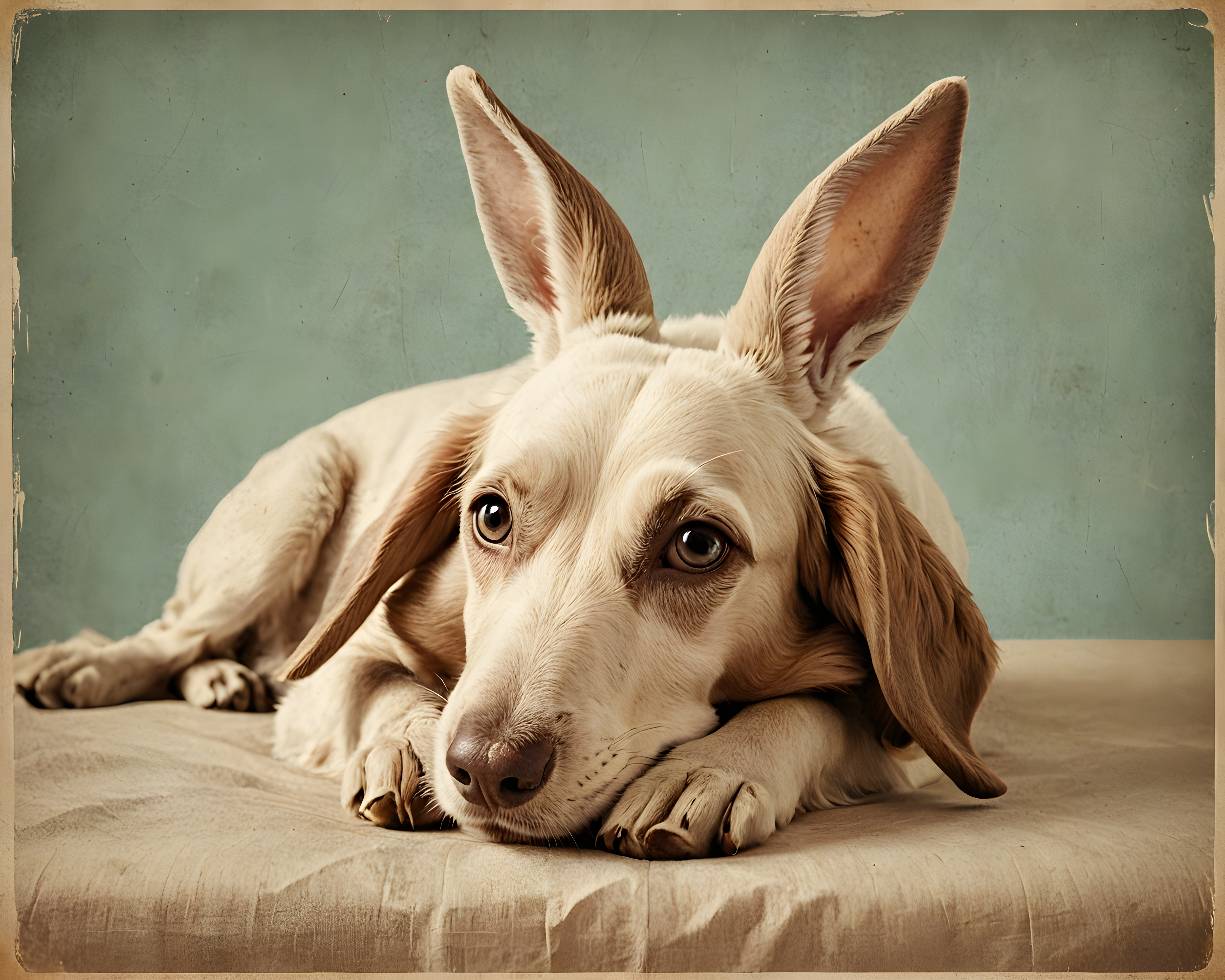Easter Bunny Dog — Vintage Poster (Aesthetic)