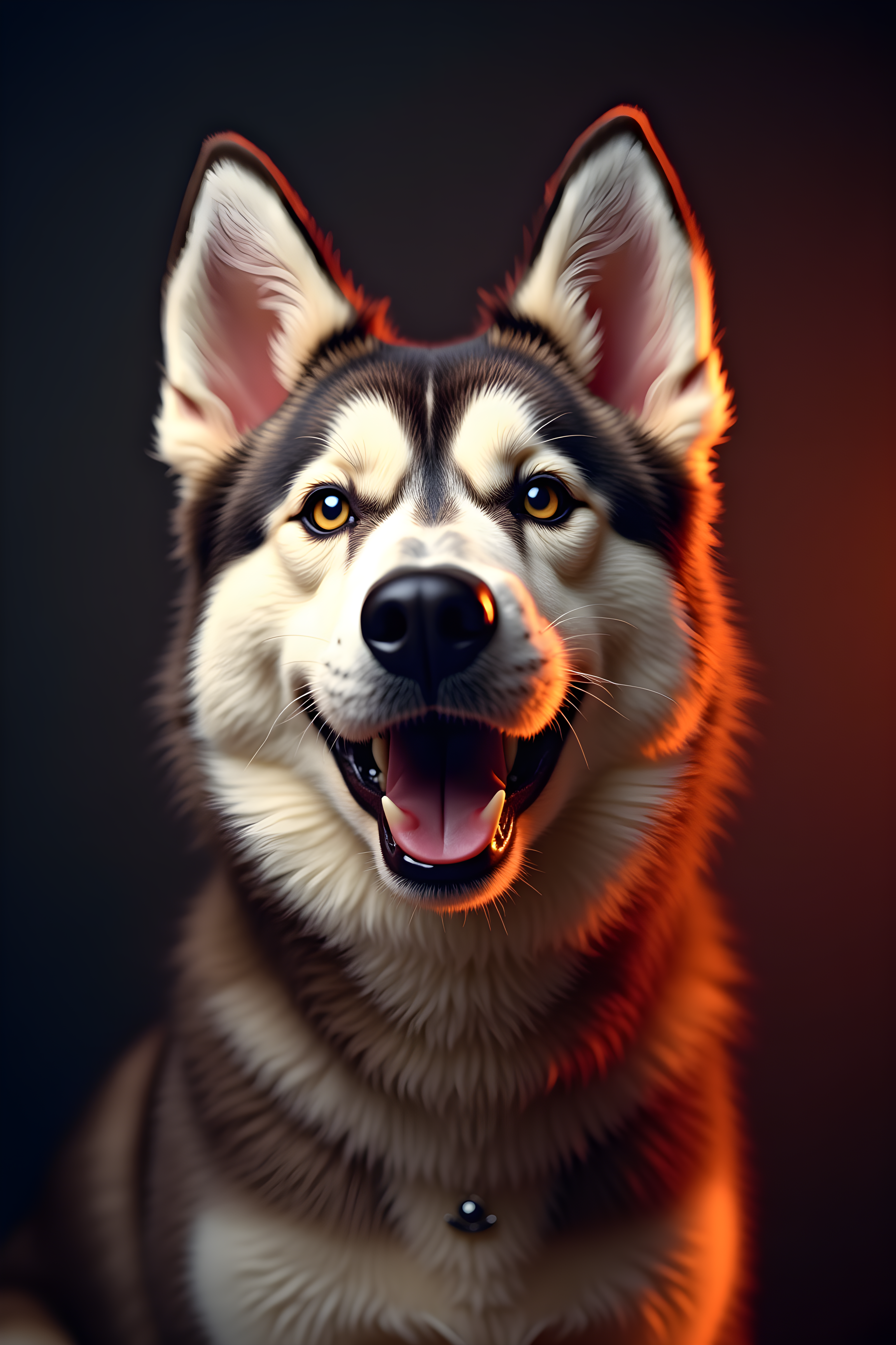 Fireworks Husky — Hyper-Realistic (Savage)