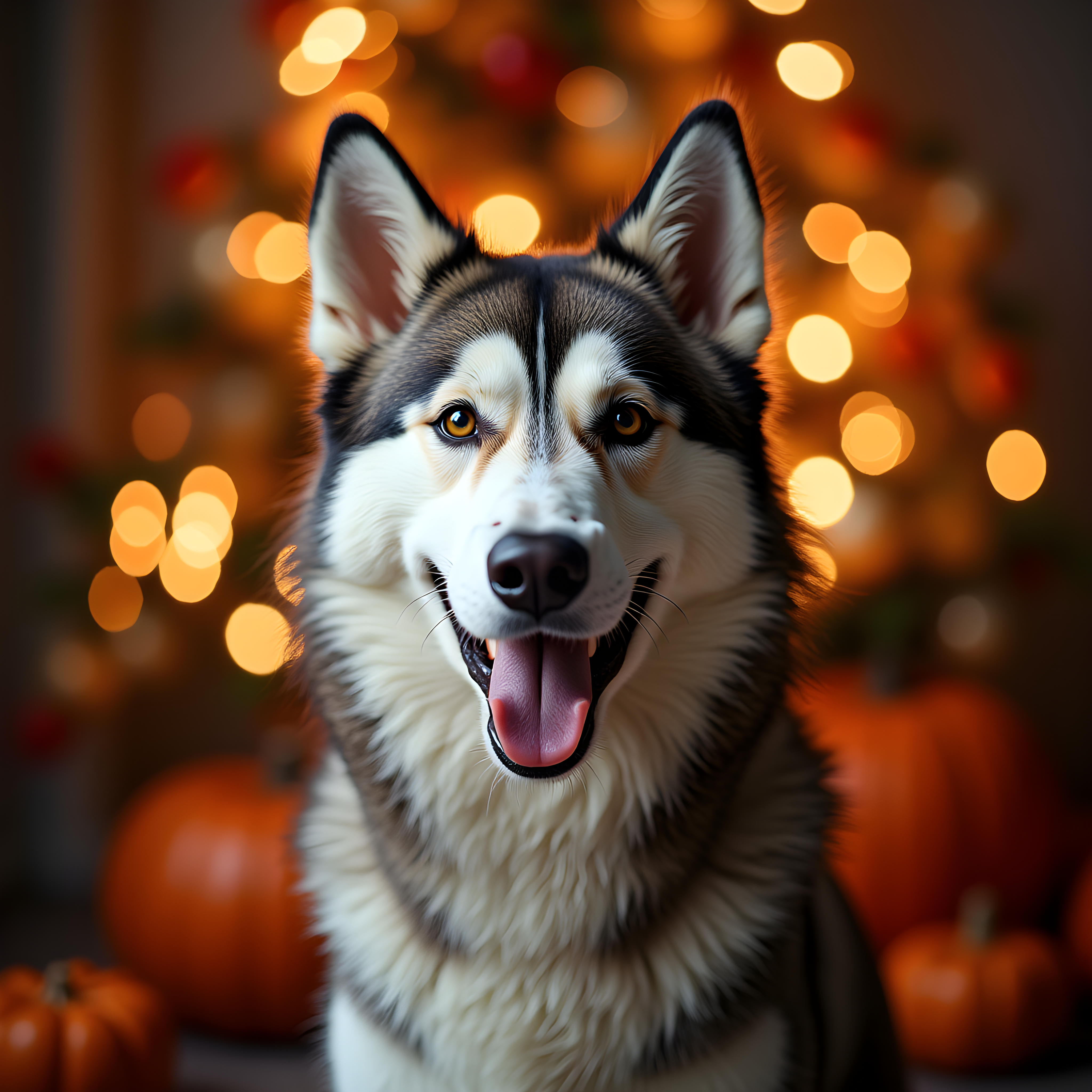 Fireworks Husky — Realistic (Seasonal)