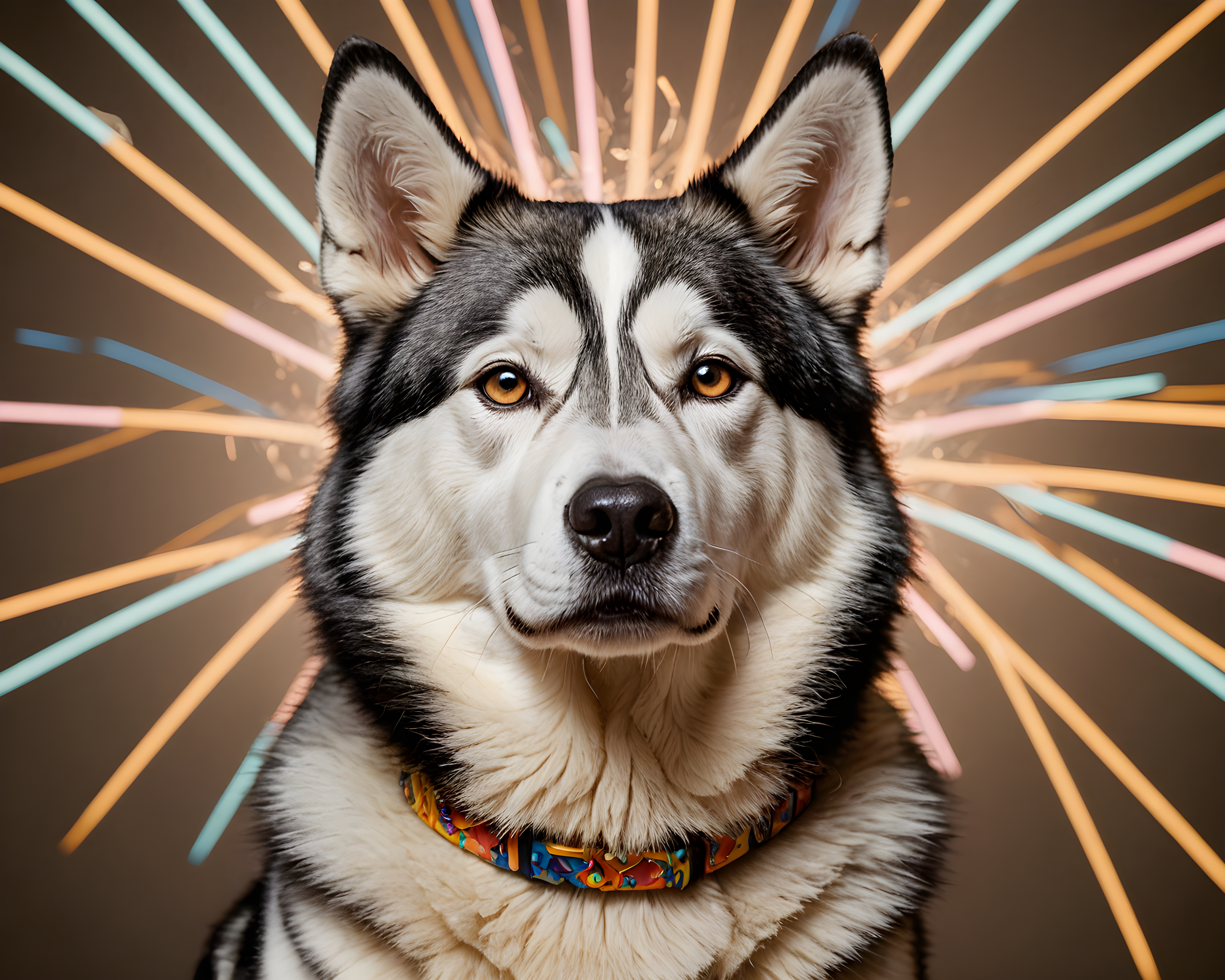 Fireworks Husky — Retro (Emotional)