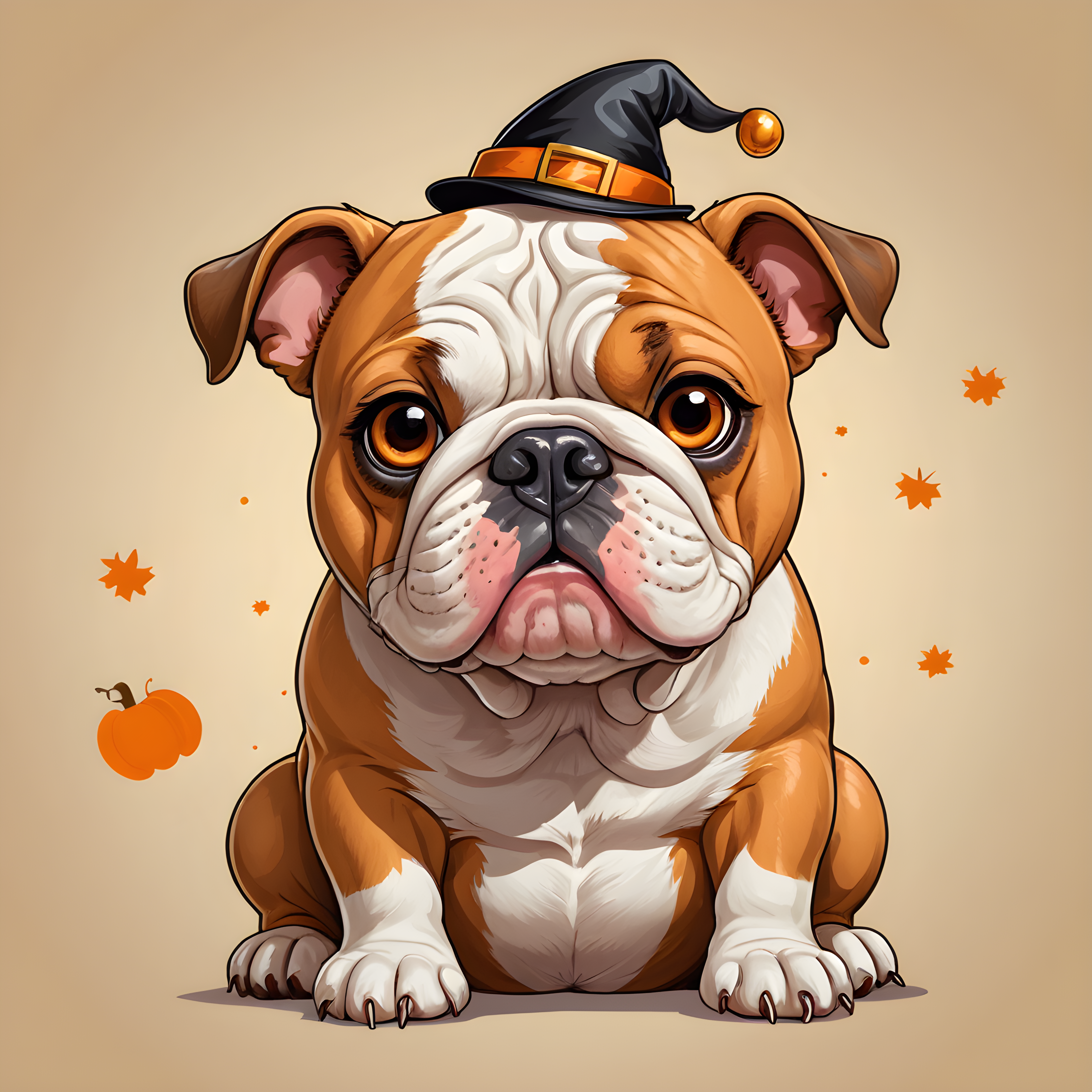 Halloween Bulldog — Cartoon / Kawaii (Emotional)