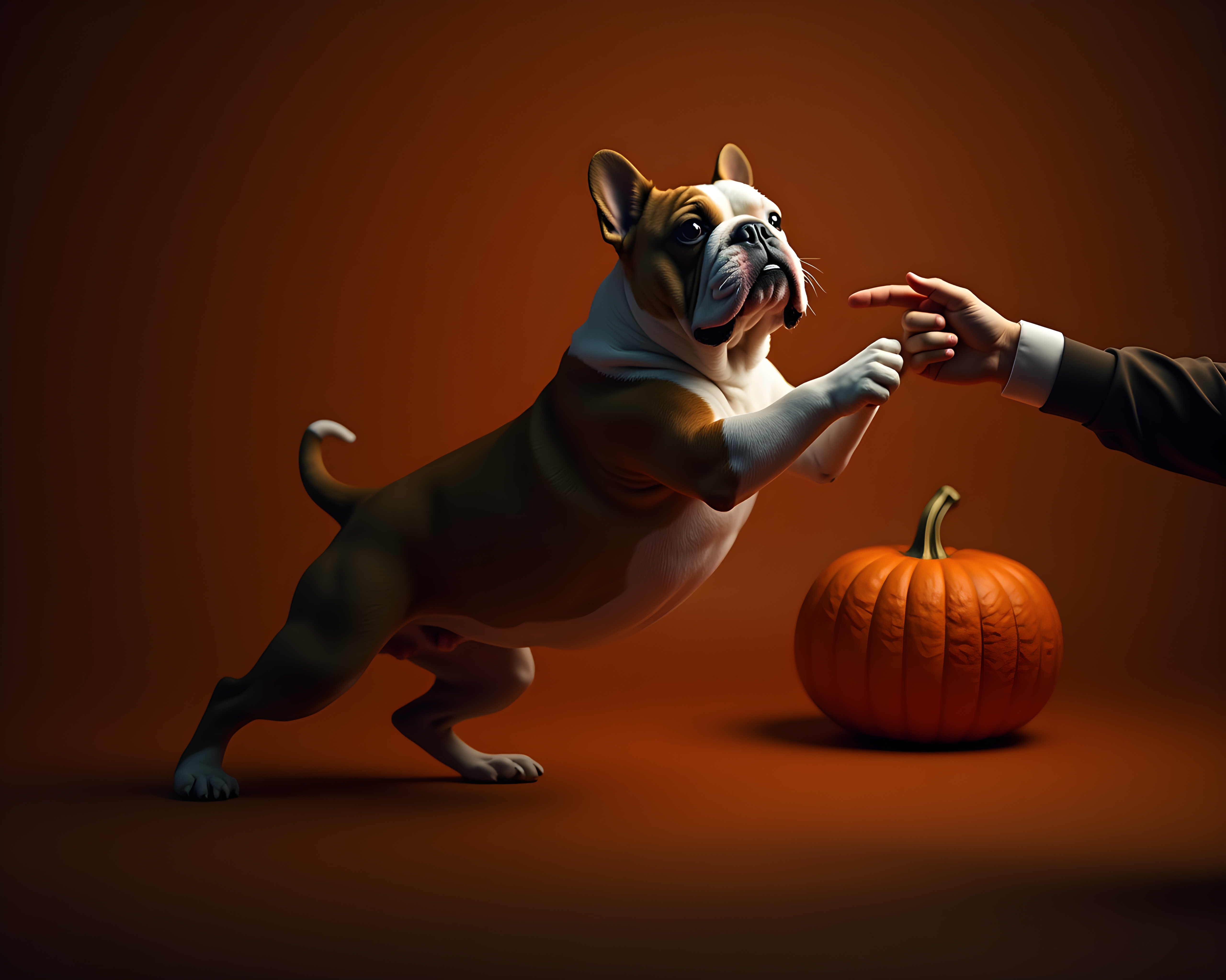Halloween Bulldog — Hyper-Realistic (Energetic)