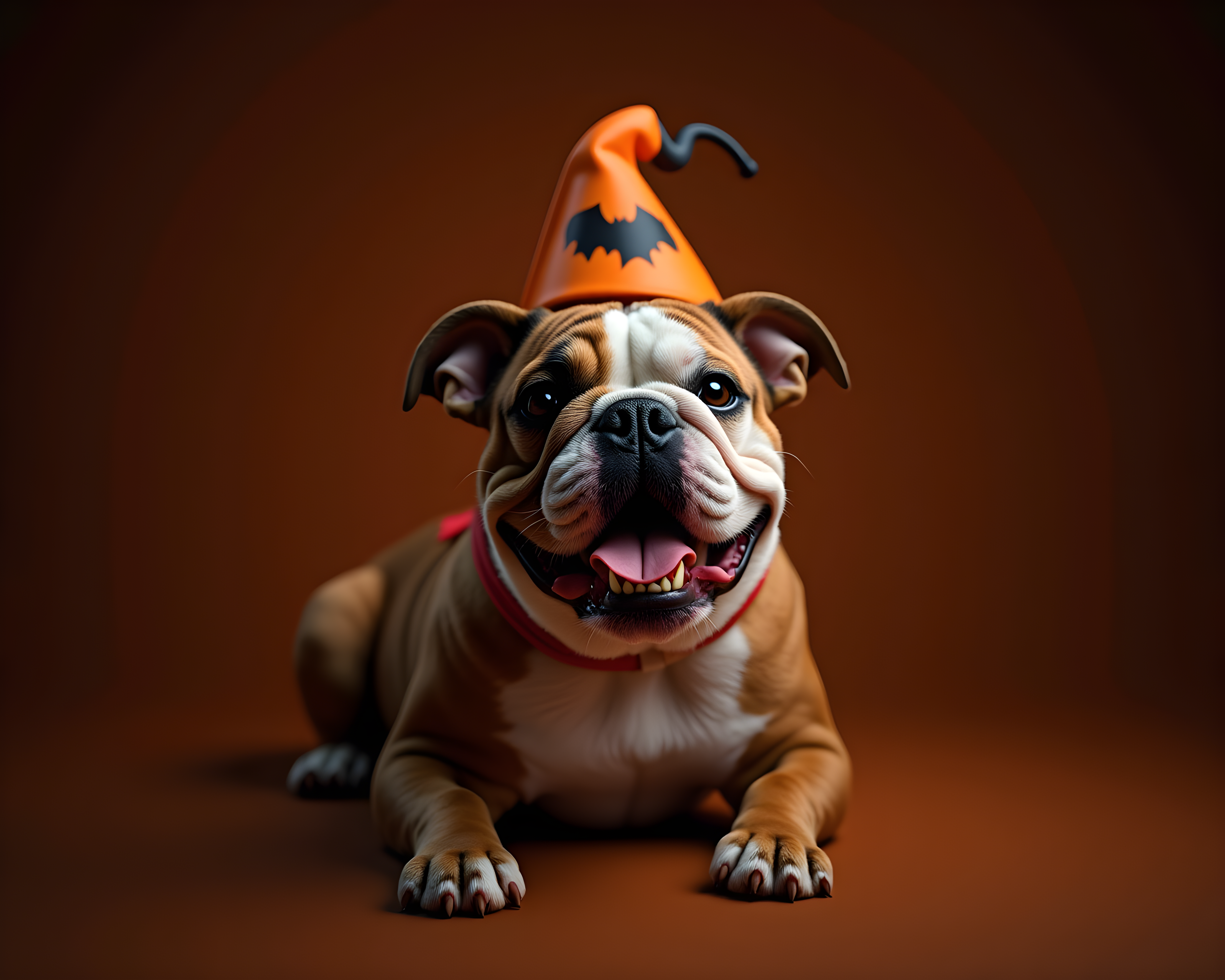 Halloween Bulldog — Hyper-Realistic (Happy)