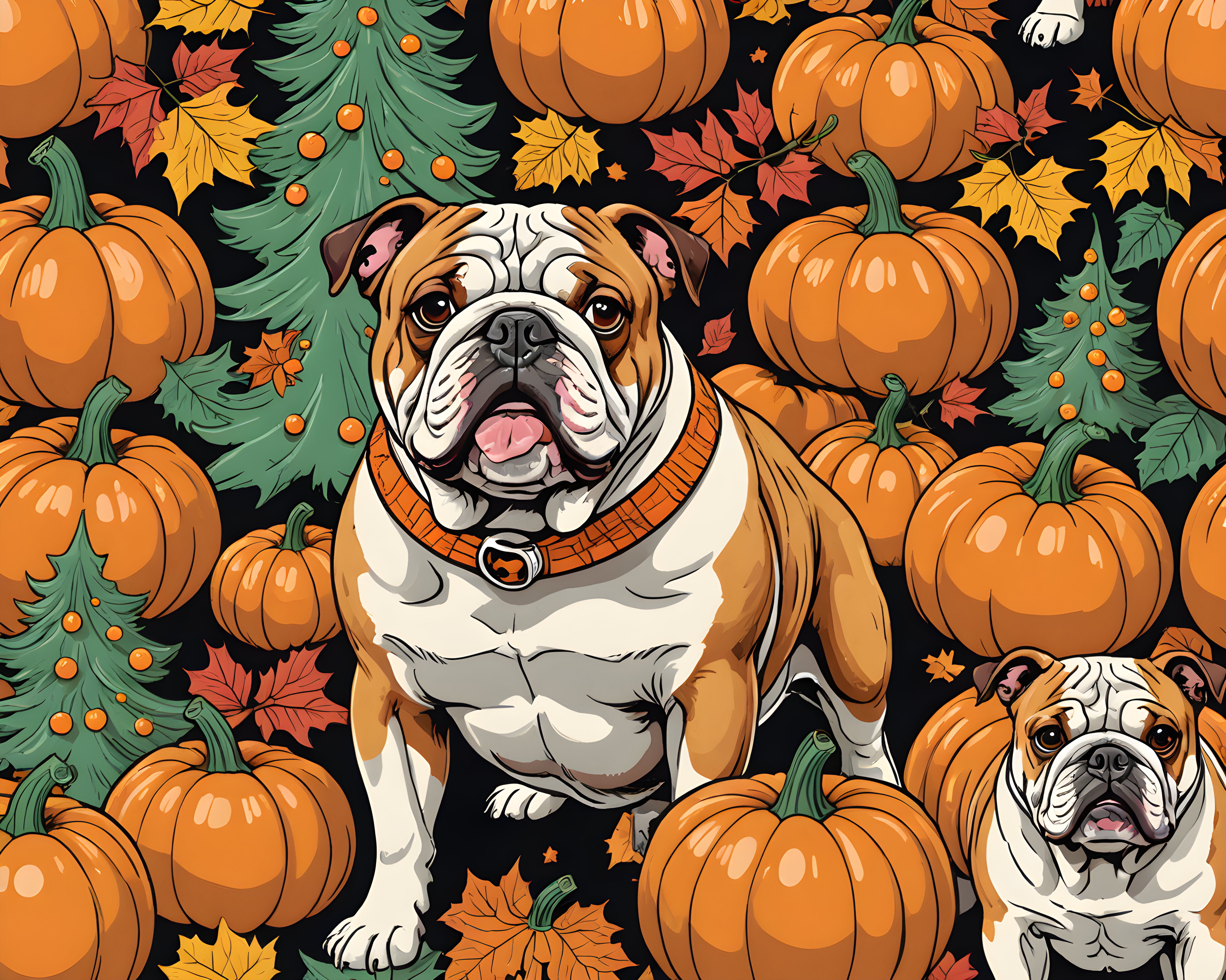 Halloween Bulldog — Retro (Seasonal)
