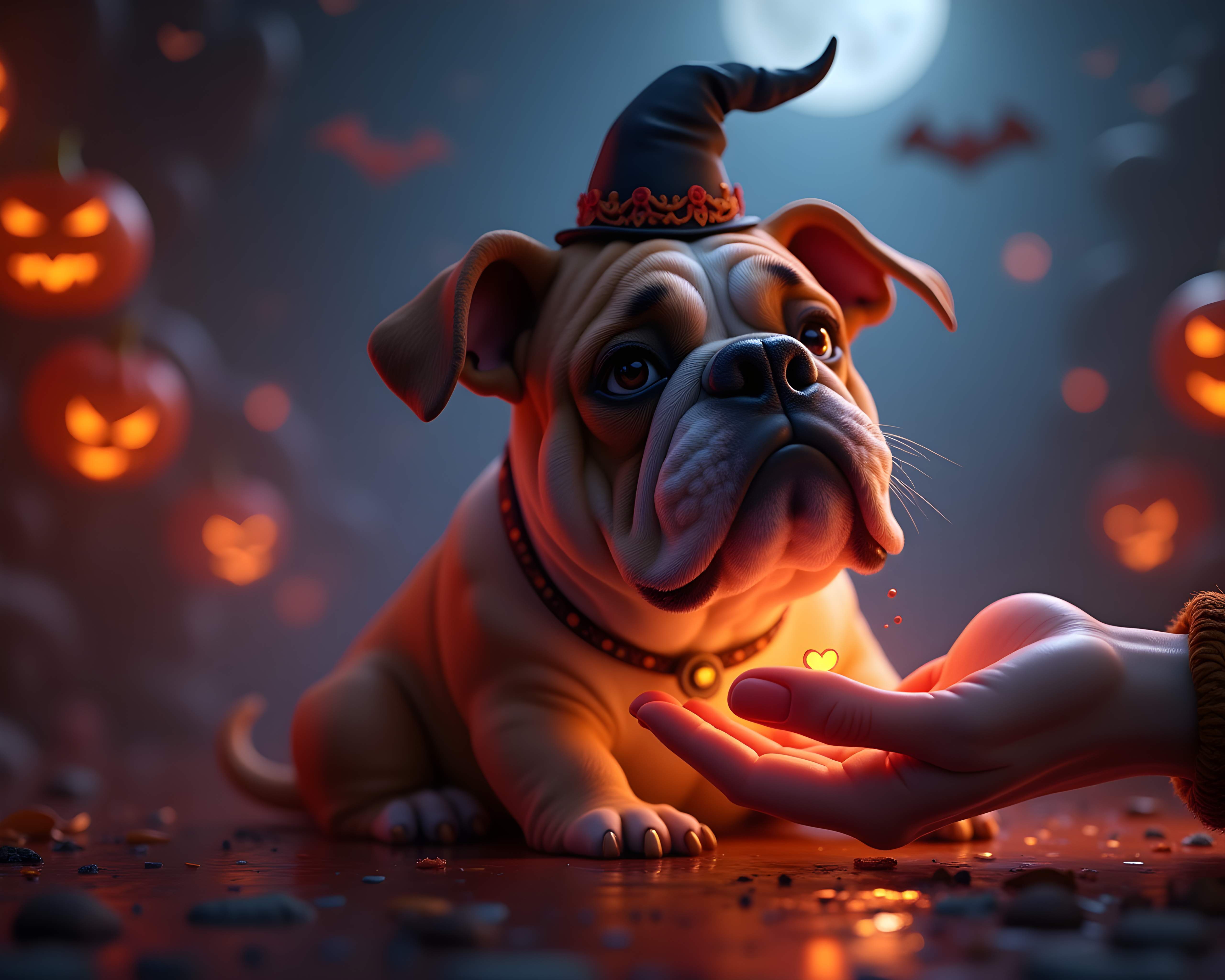 Halloween Bulldog — 3D Render (Fantasy)