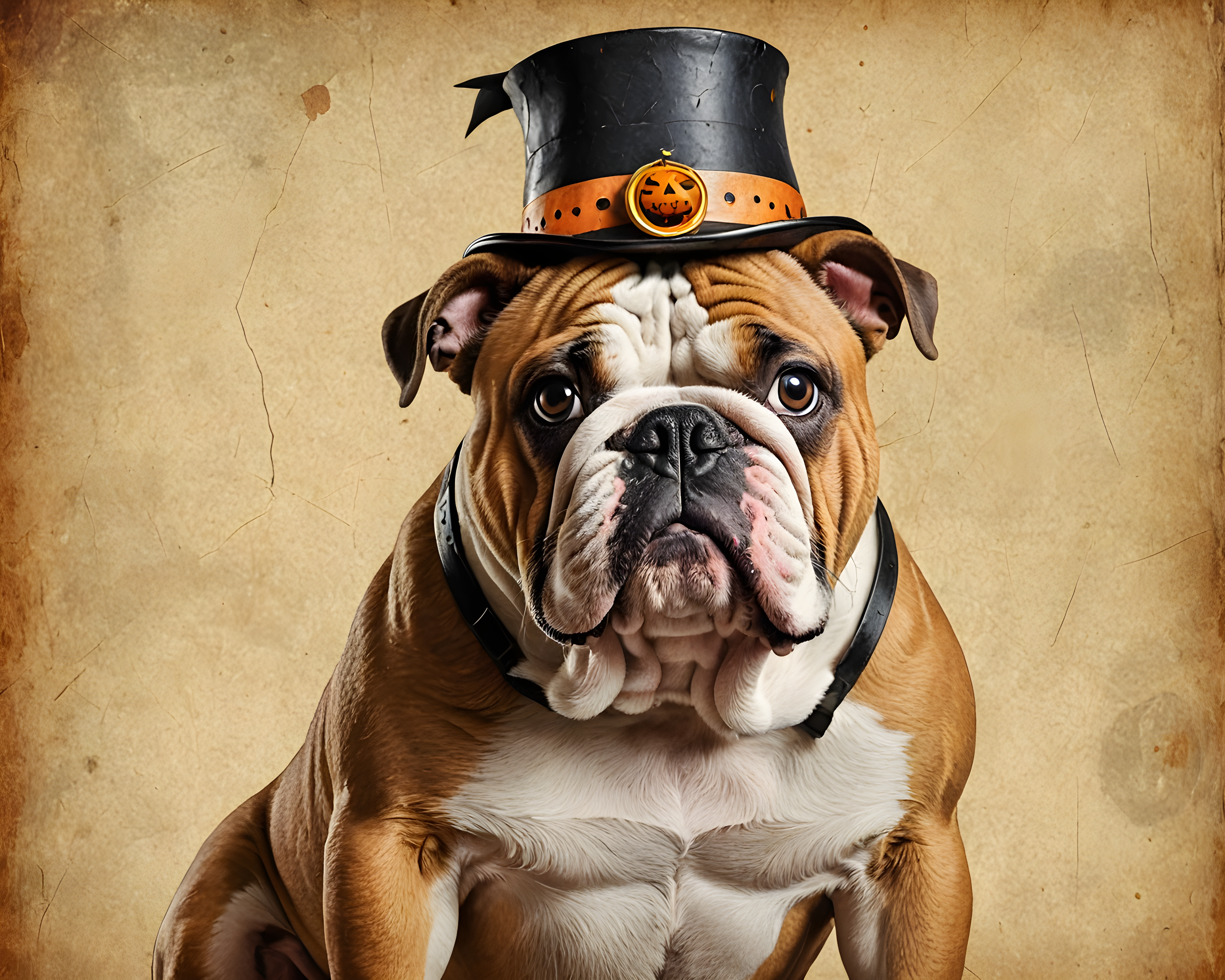 Halloween Bulldog — Vintage Poster (Motivational)