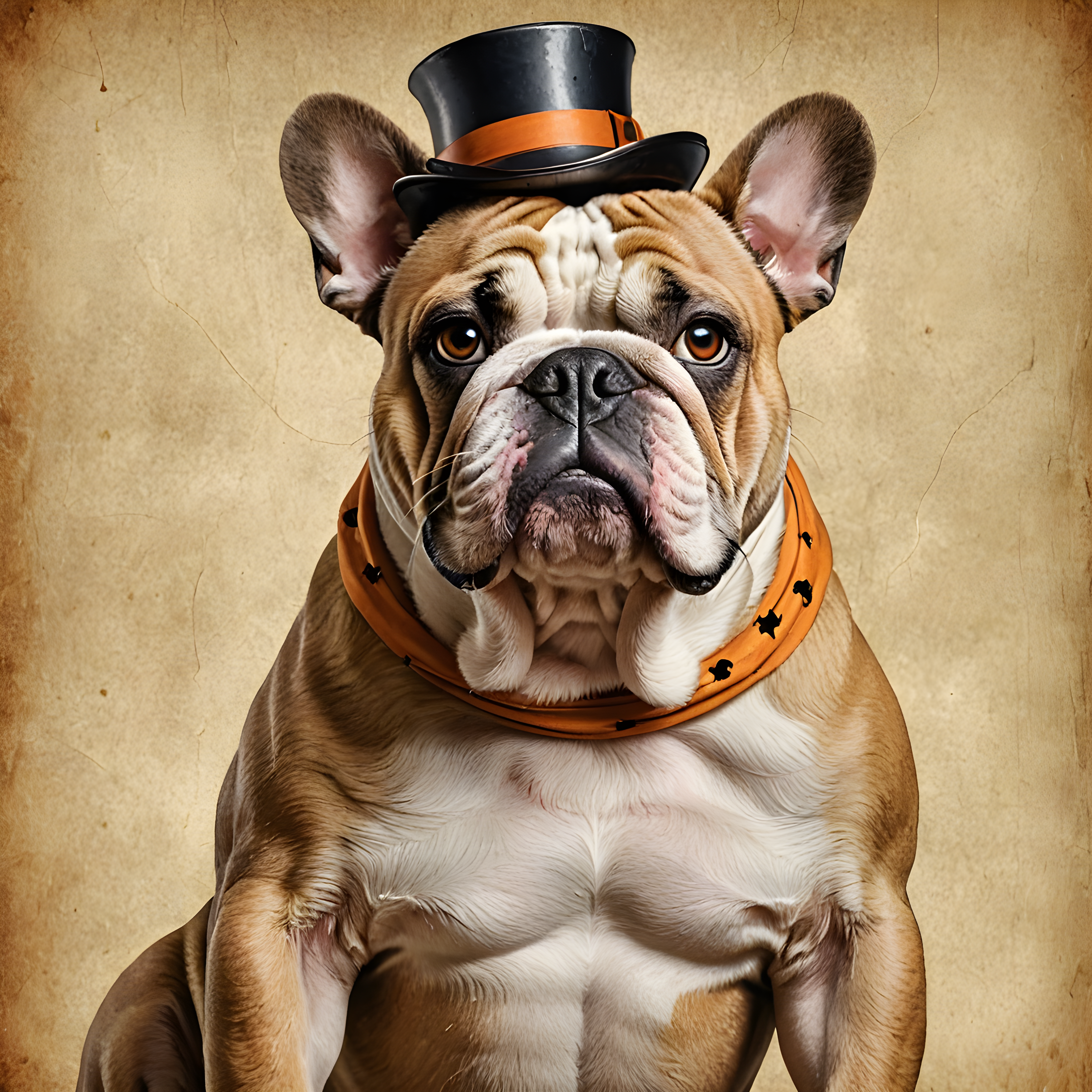 Halloween Bulldog — Vintage Poster (Savage)