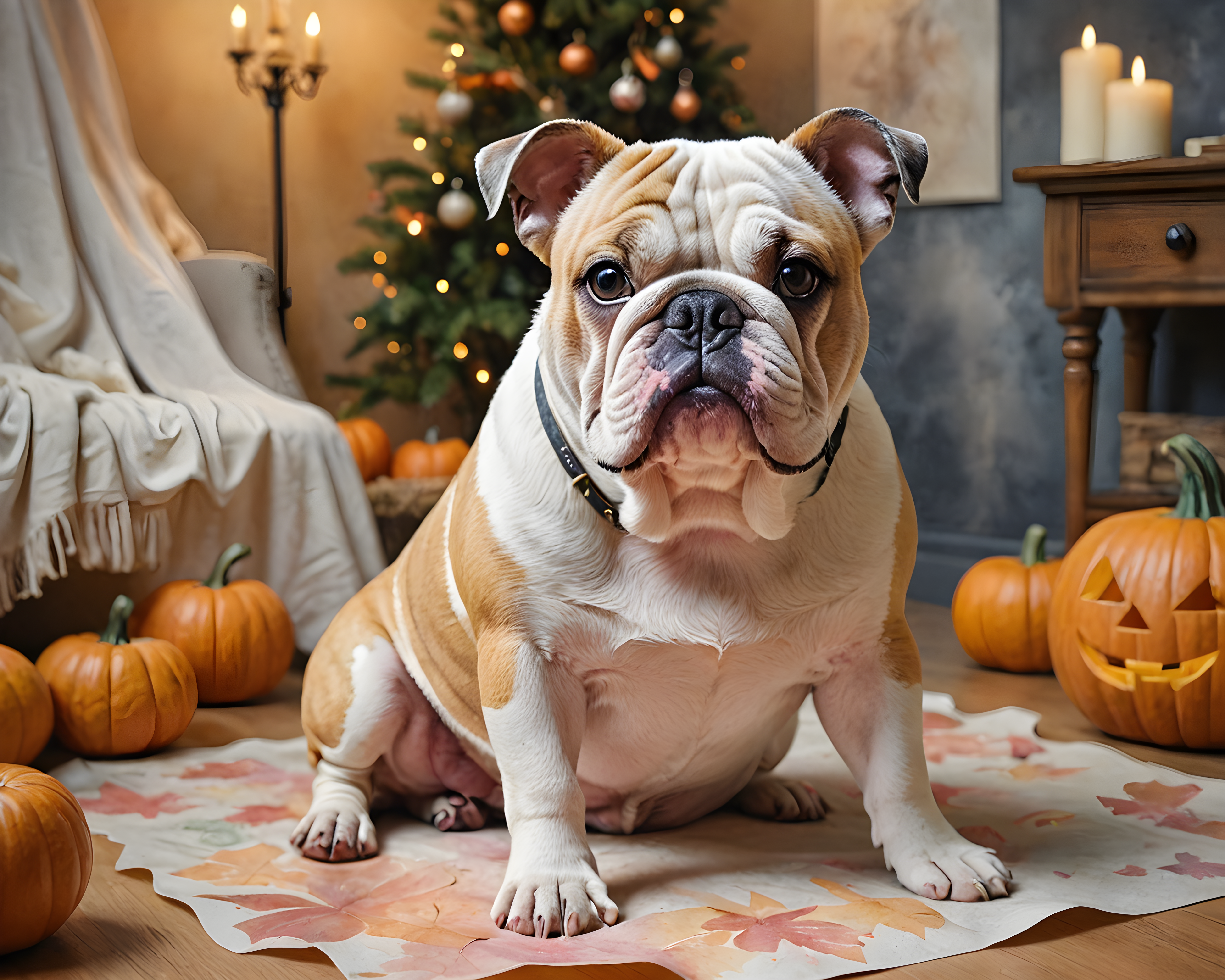 Halloween Bulldog — Watercolor (Cute)