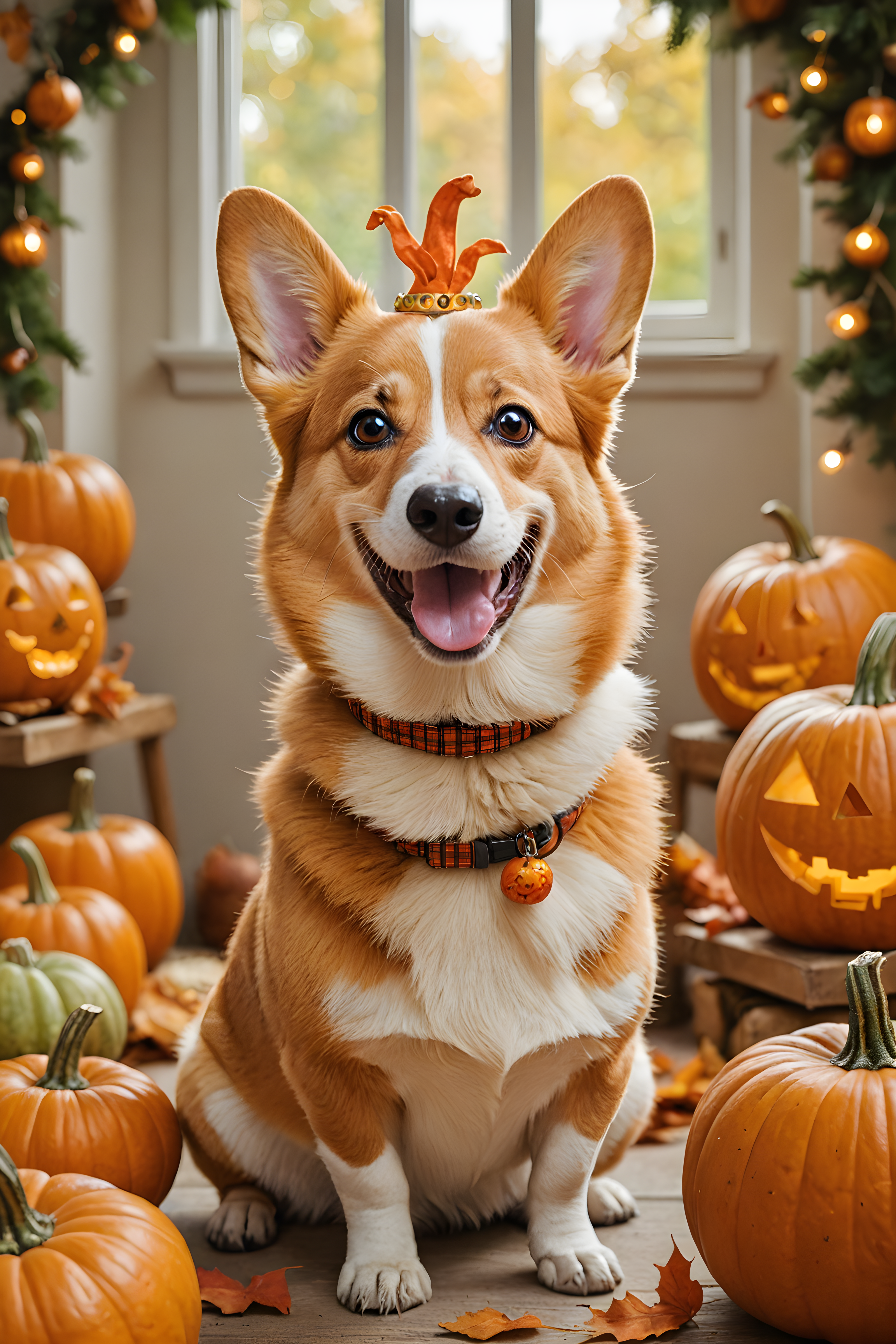 Pumpkin Corgi — Funny (Happy)