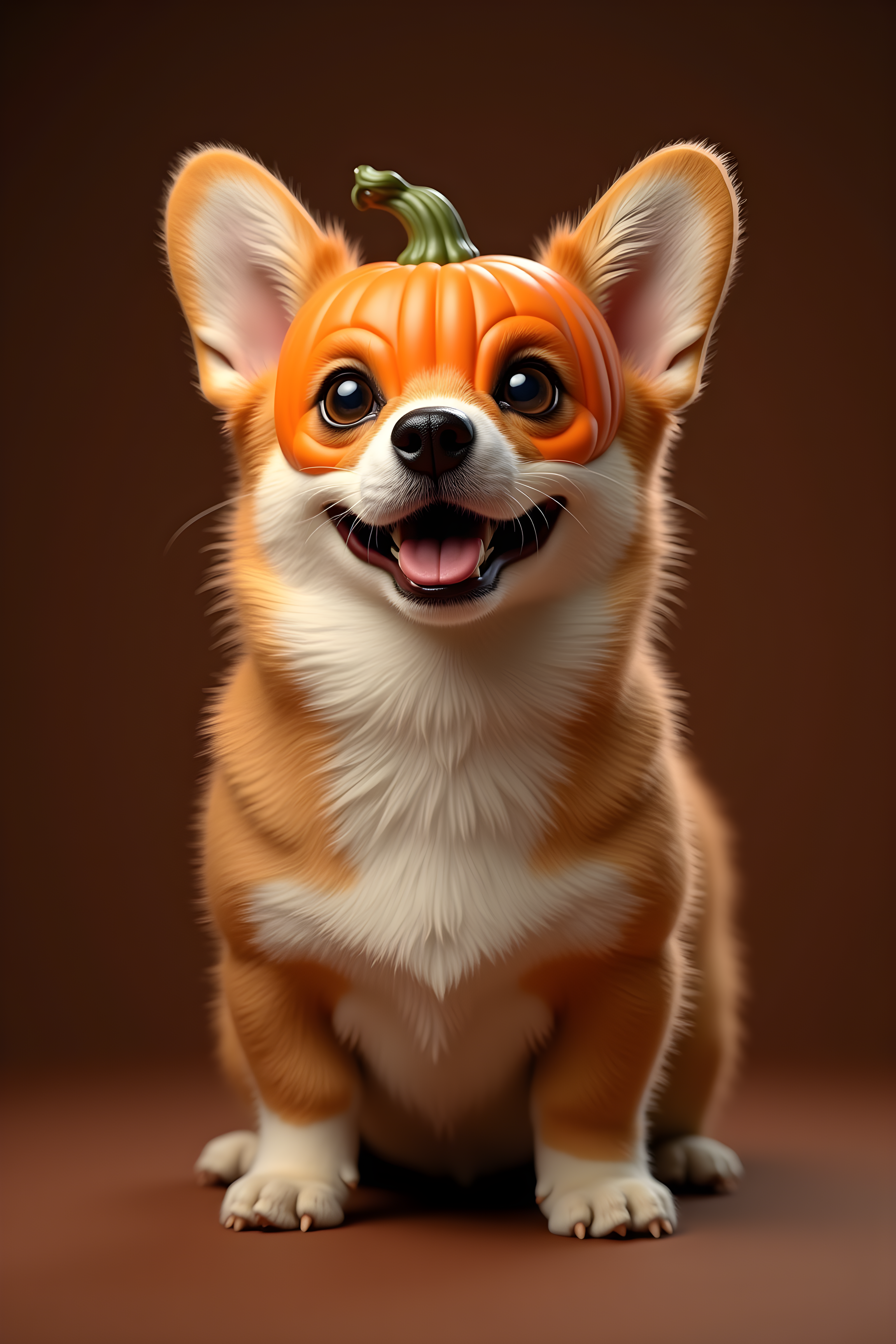 Pumpkin Corgi — Hyper-Realistic (Savage)