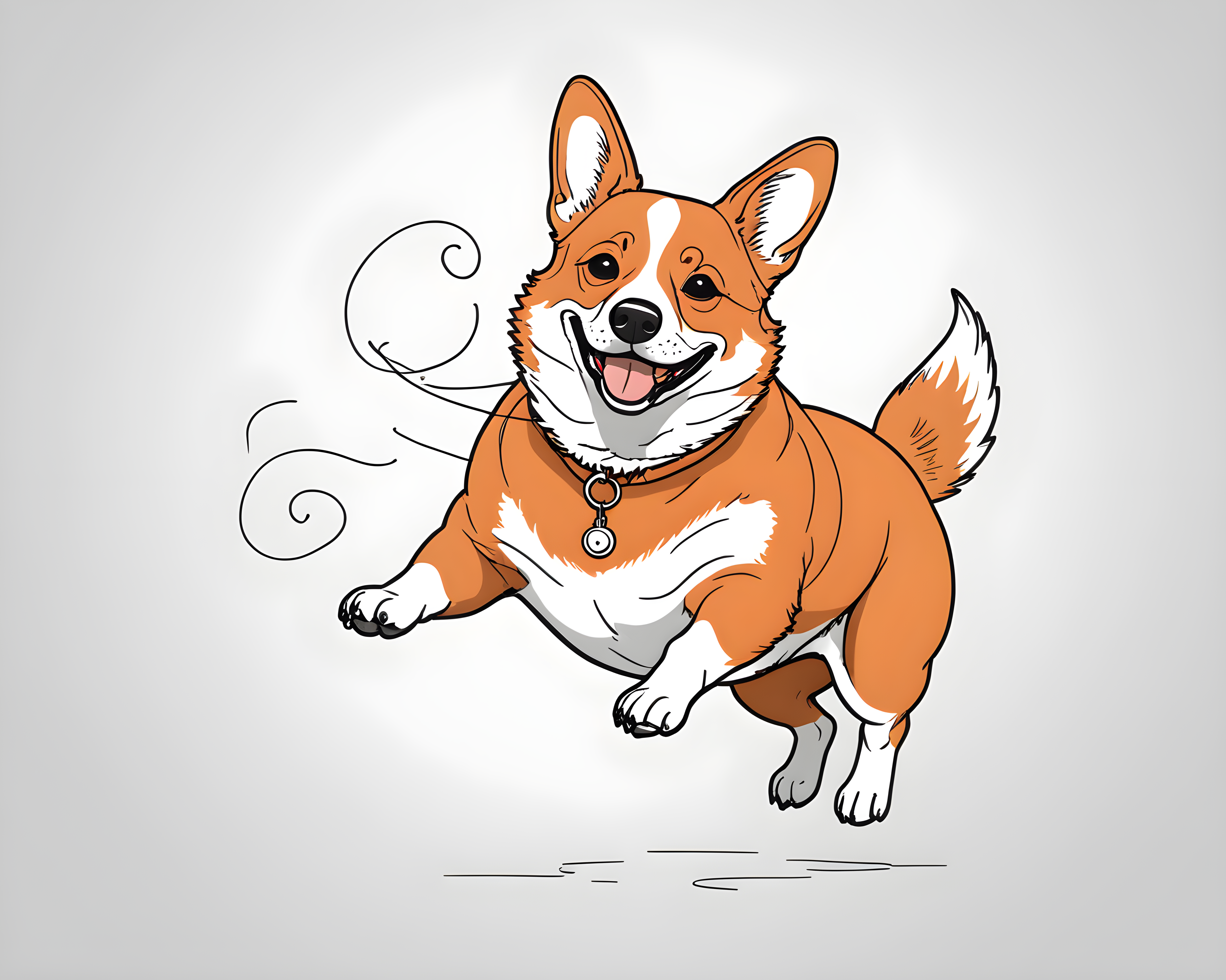 Pumpkin Corgi — Minimalist Line Art (Funny)