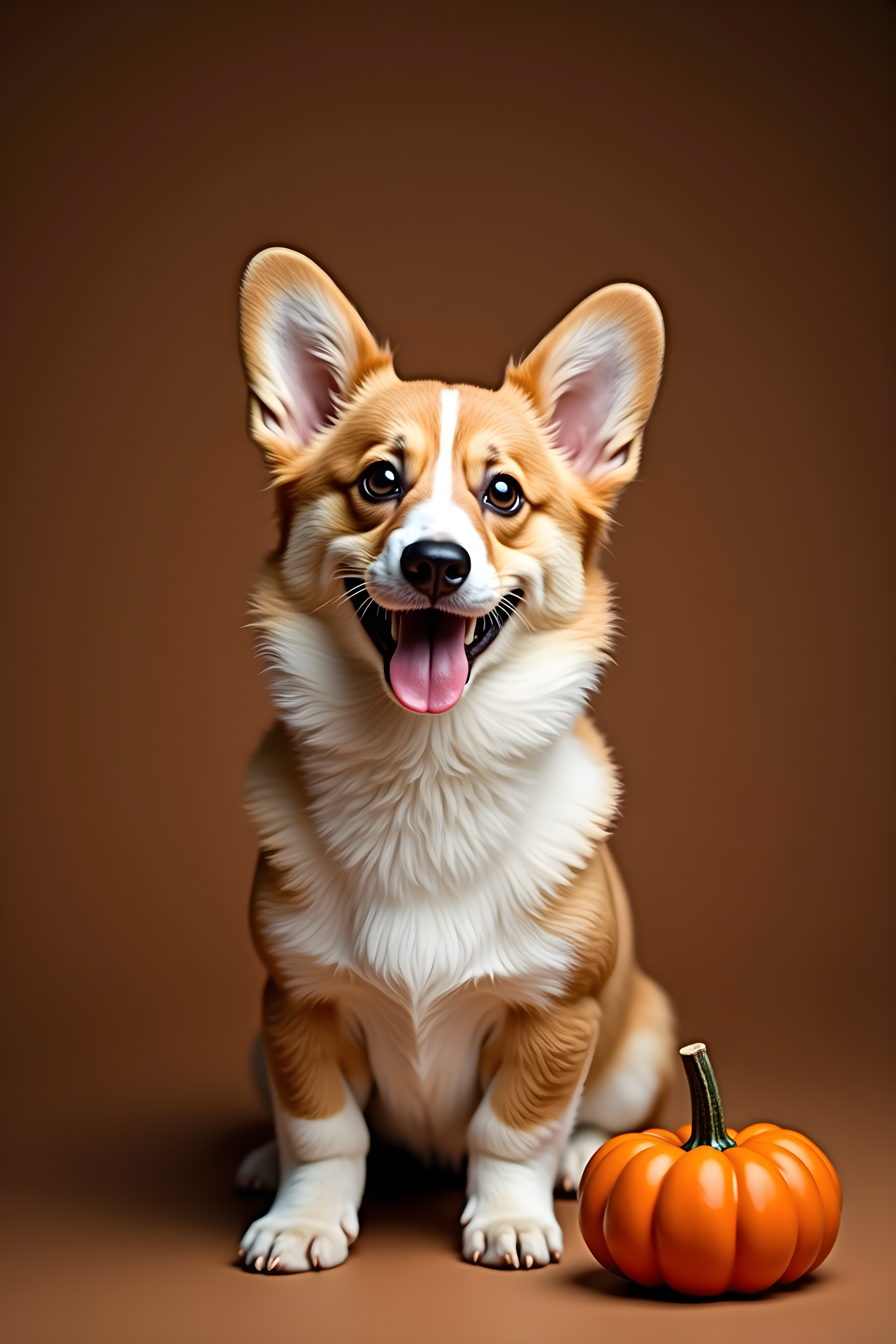 Pumpkin Corgi — Realistic (Playful)