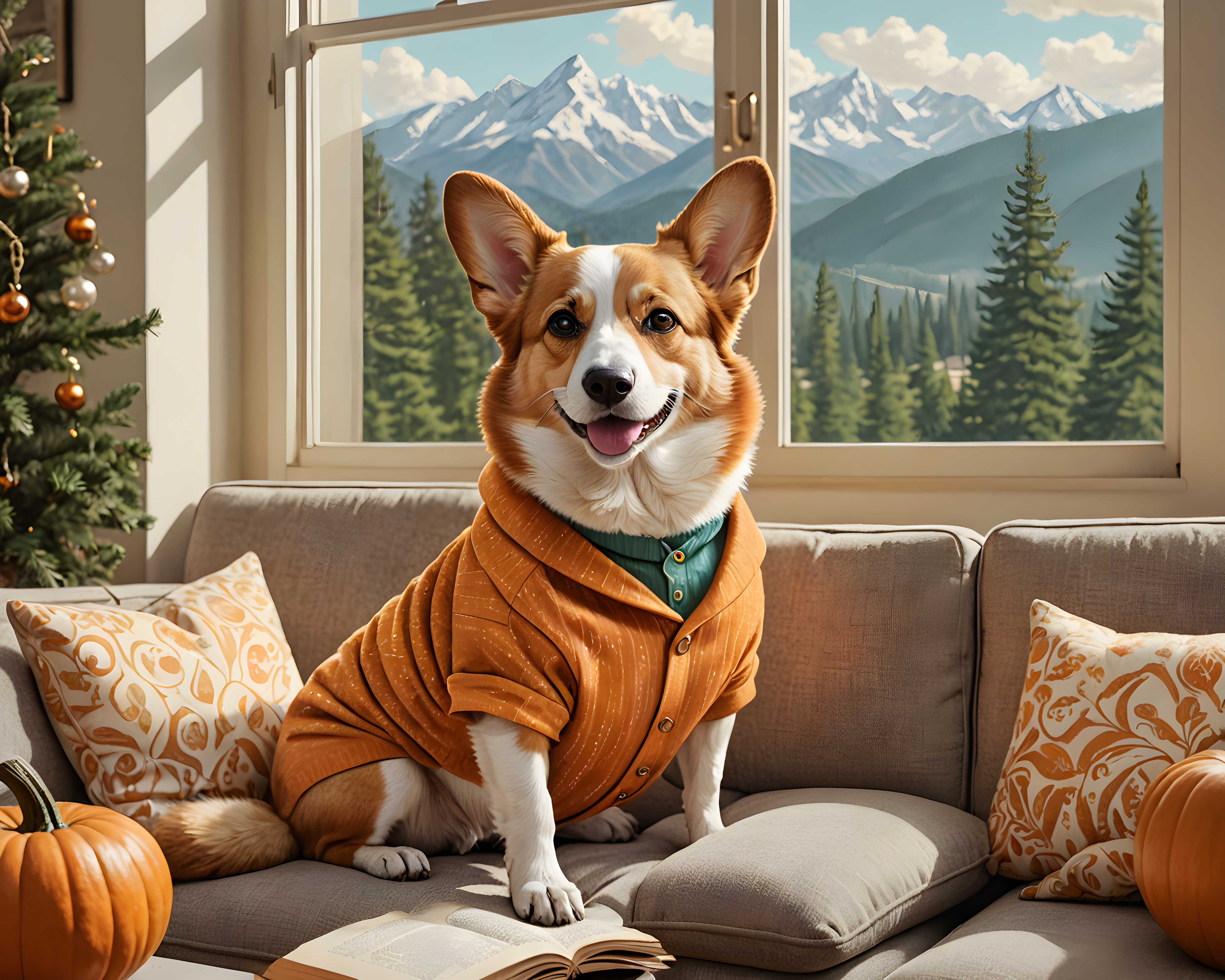 Pumpkin Corgi — Retro (Lifestyle)