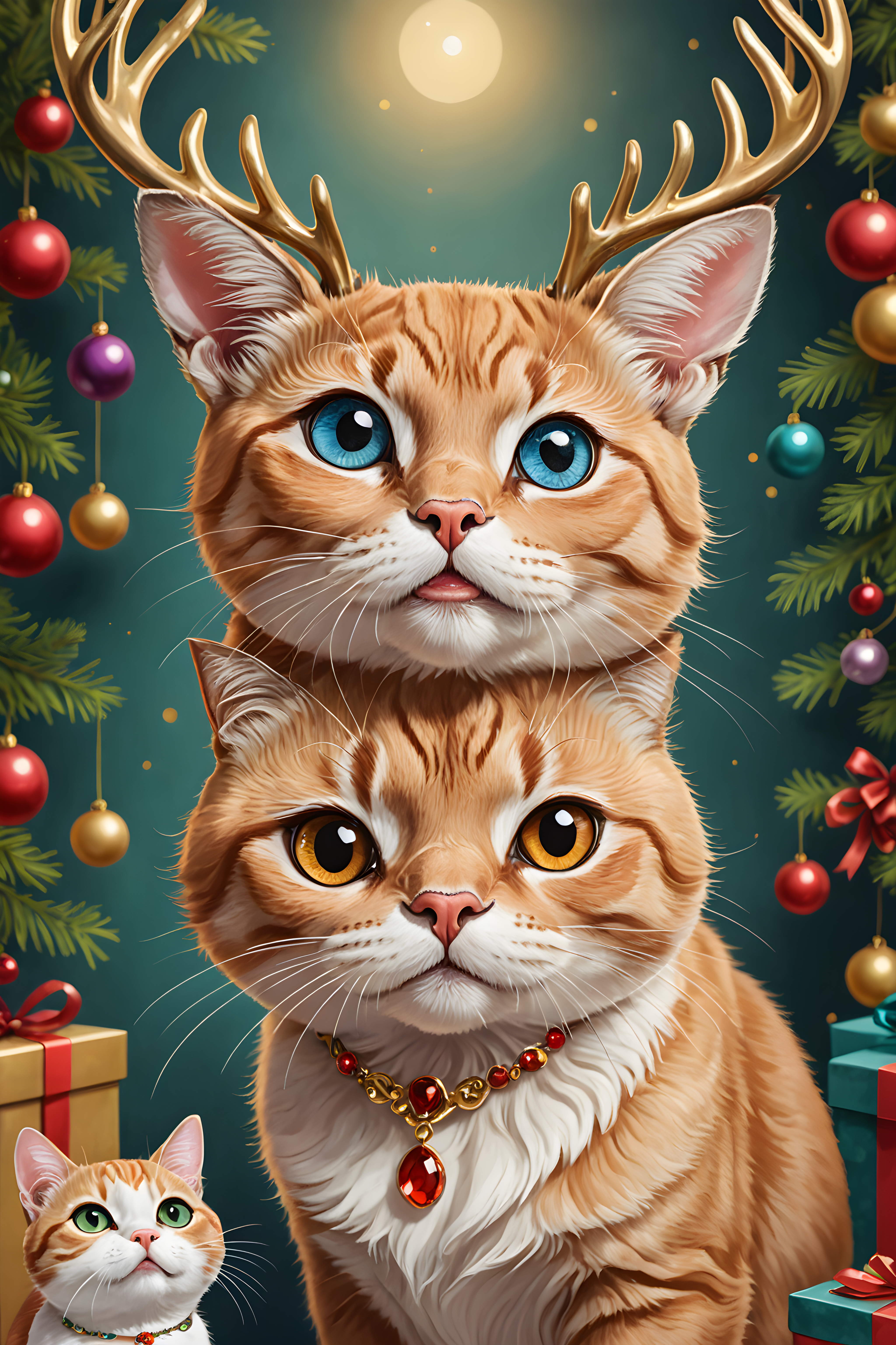 Reindeer Cat — Cartoon / Kawaii (Luxury)
