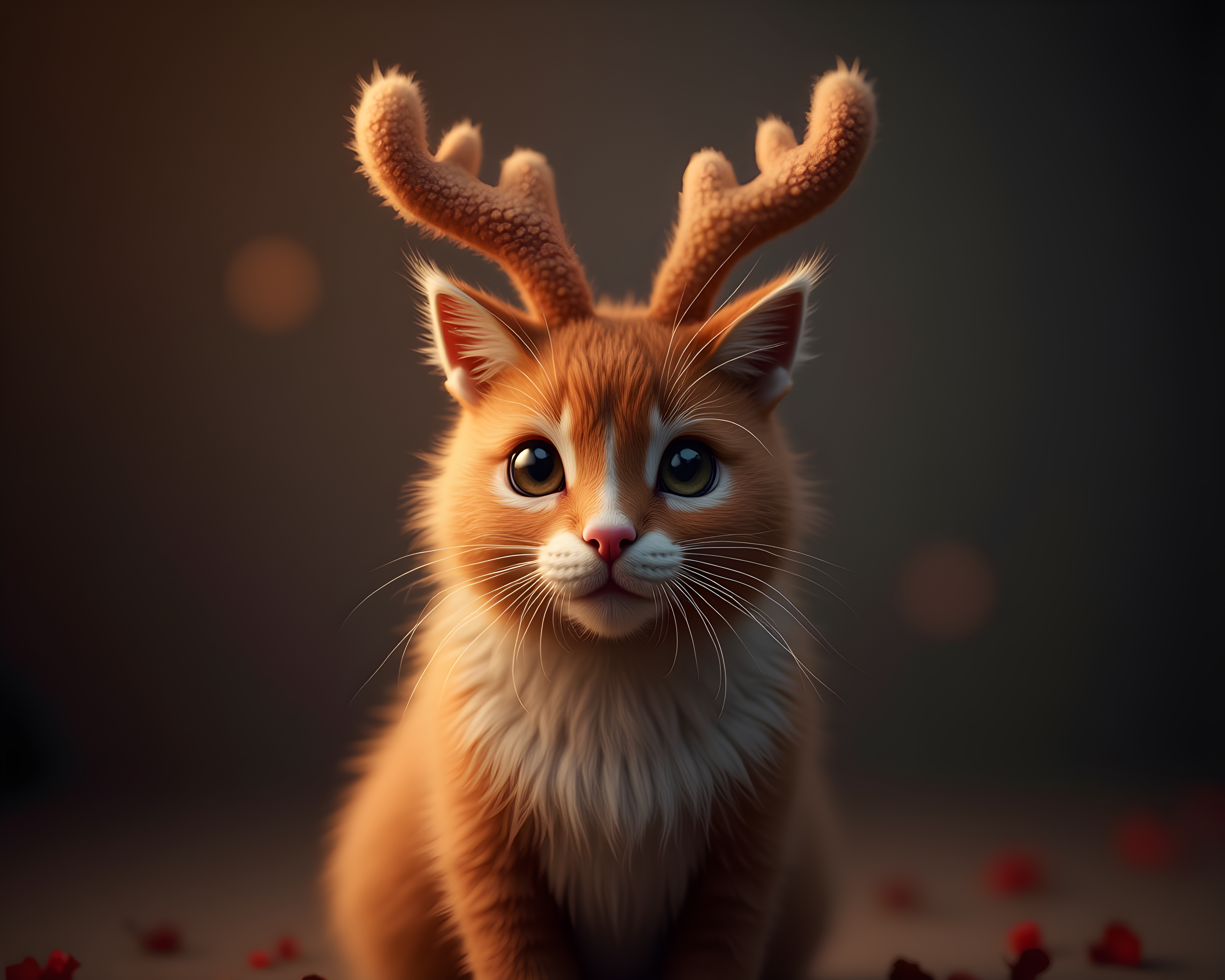 Reindeer Cat — Hyper-Realistic (Romantic)