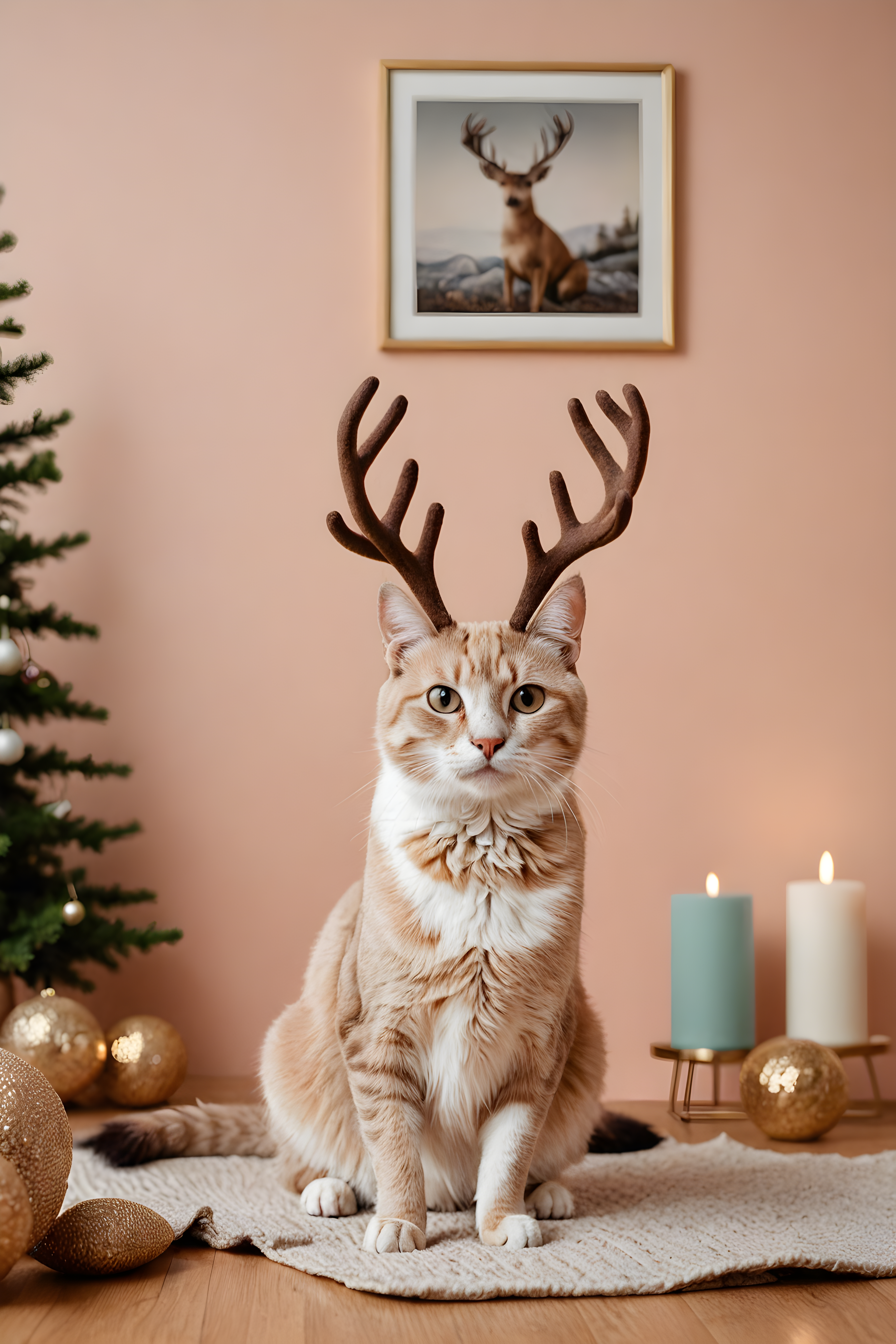 Reindeer Cat — Modern Aesthetic (Aesthetic)