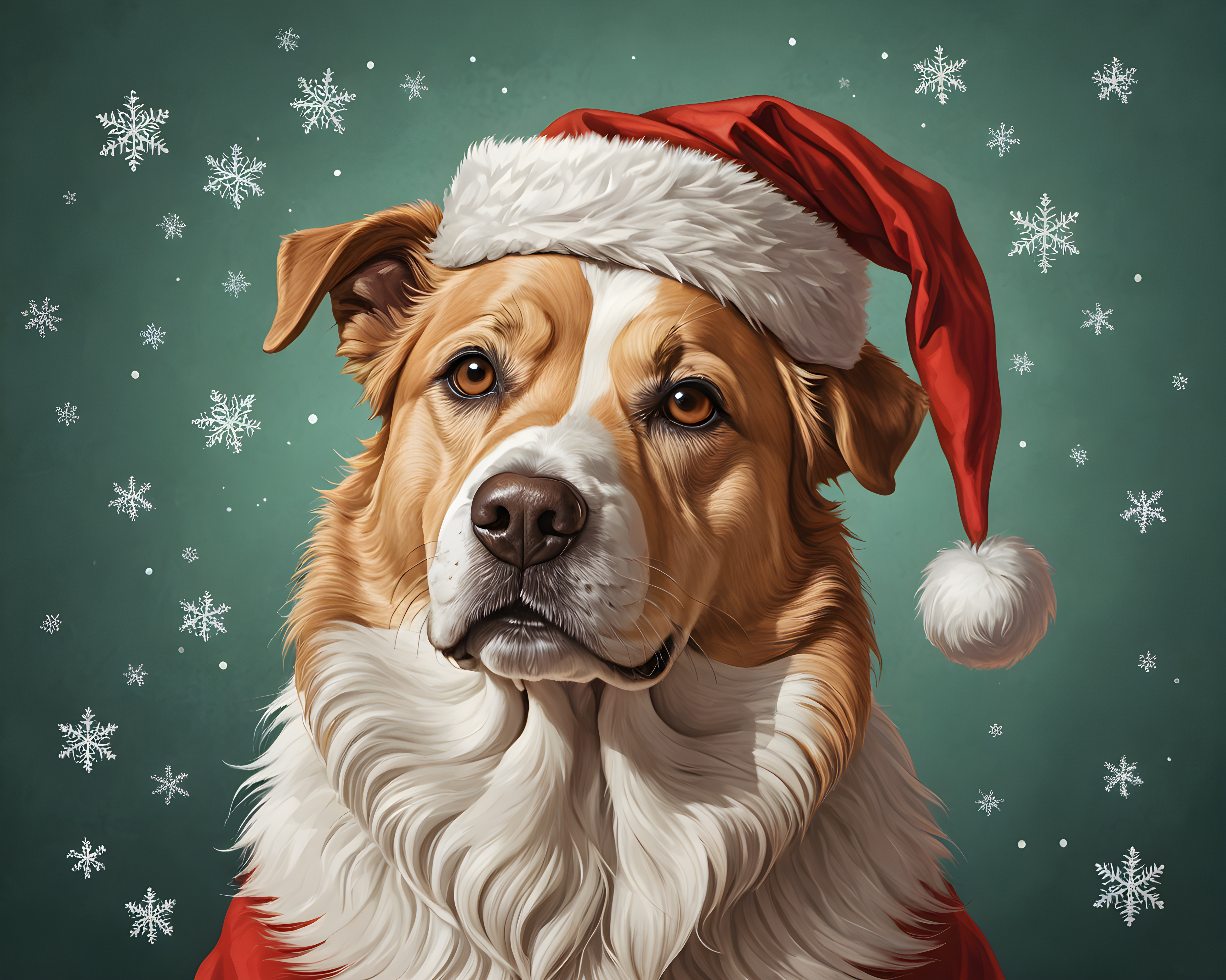 Santa Dog — Line Art (Fantasy)