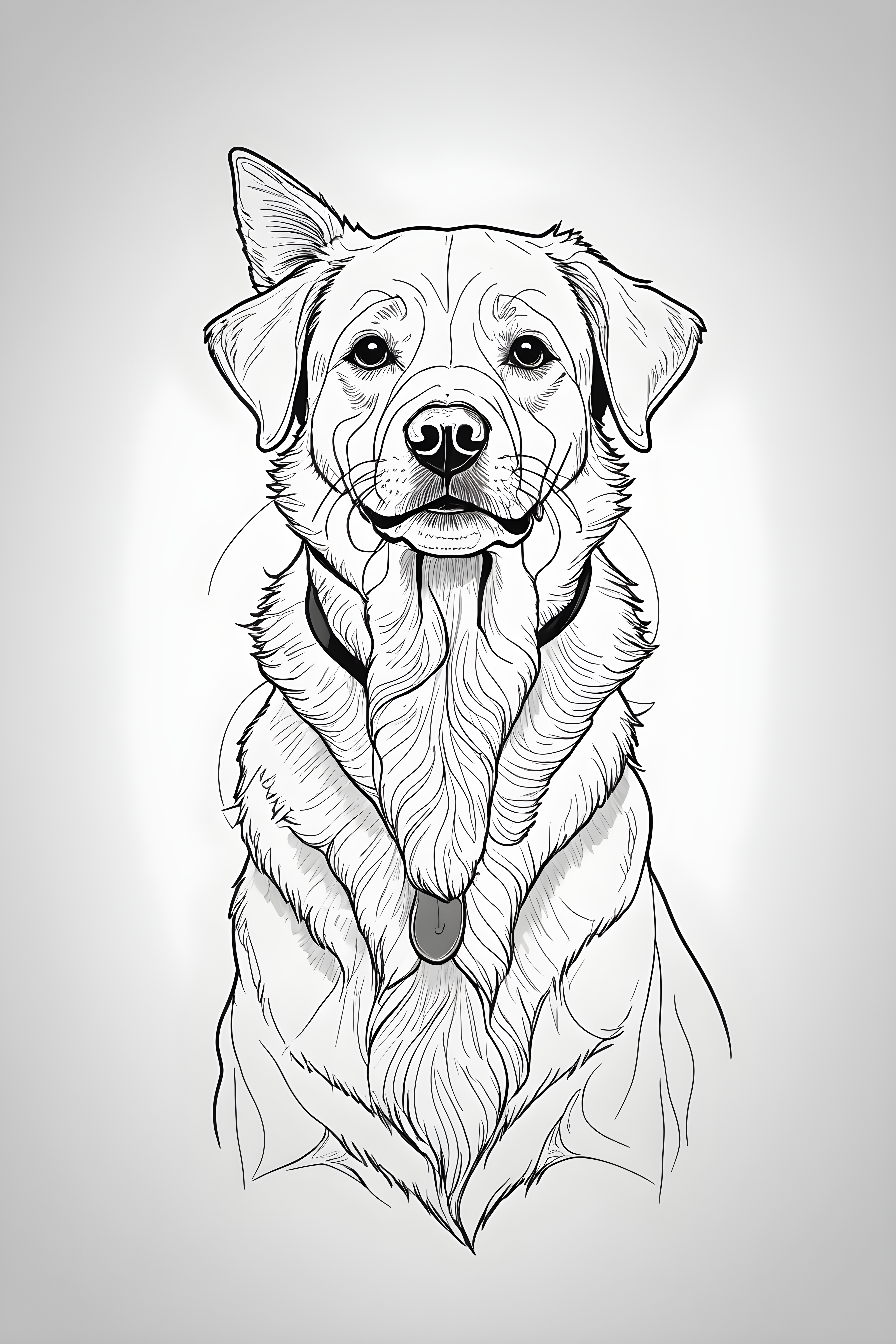 Santa Dog — Minimalist Line Art (Motivational)