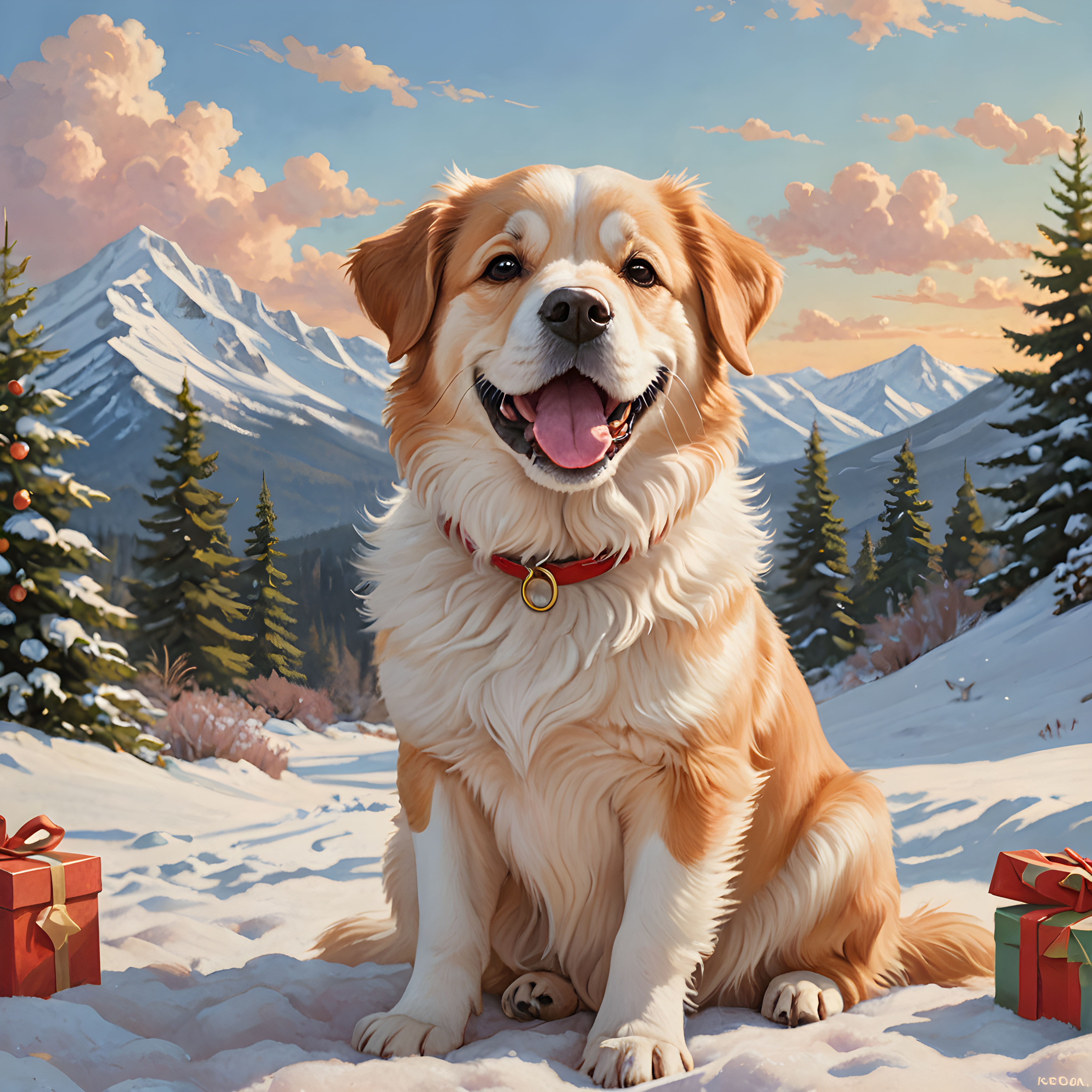 Santa Dog — Nursery (Happy)