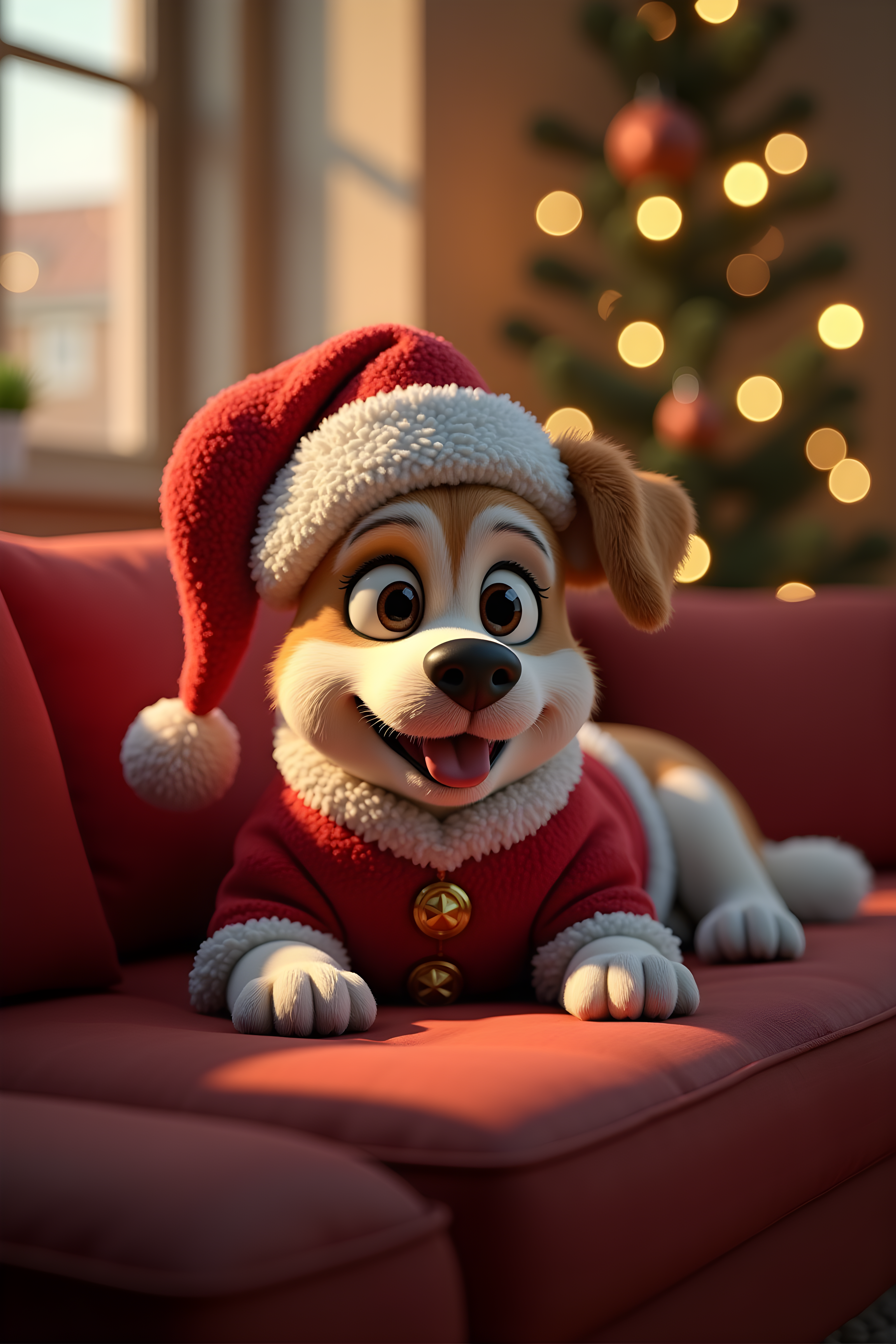 Santa Dog — 3D Render (Lifestyle)