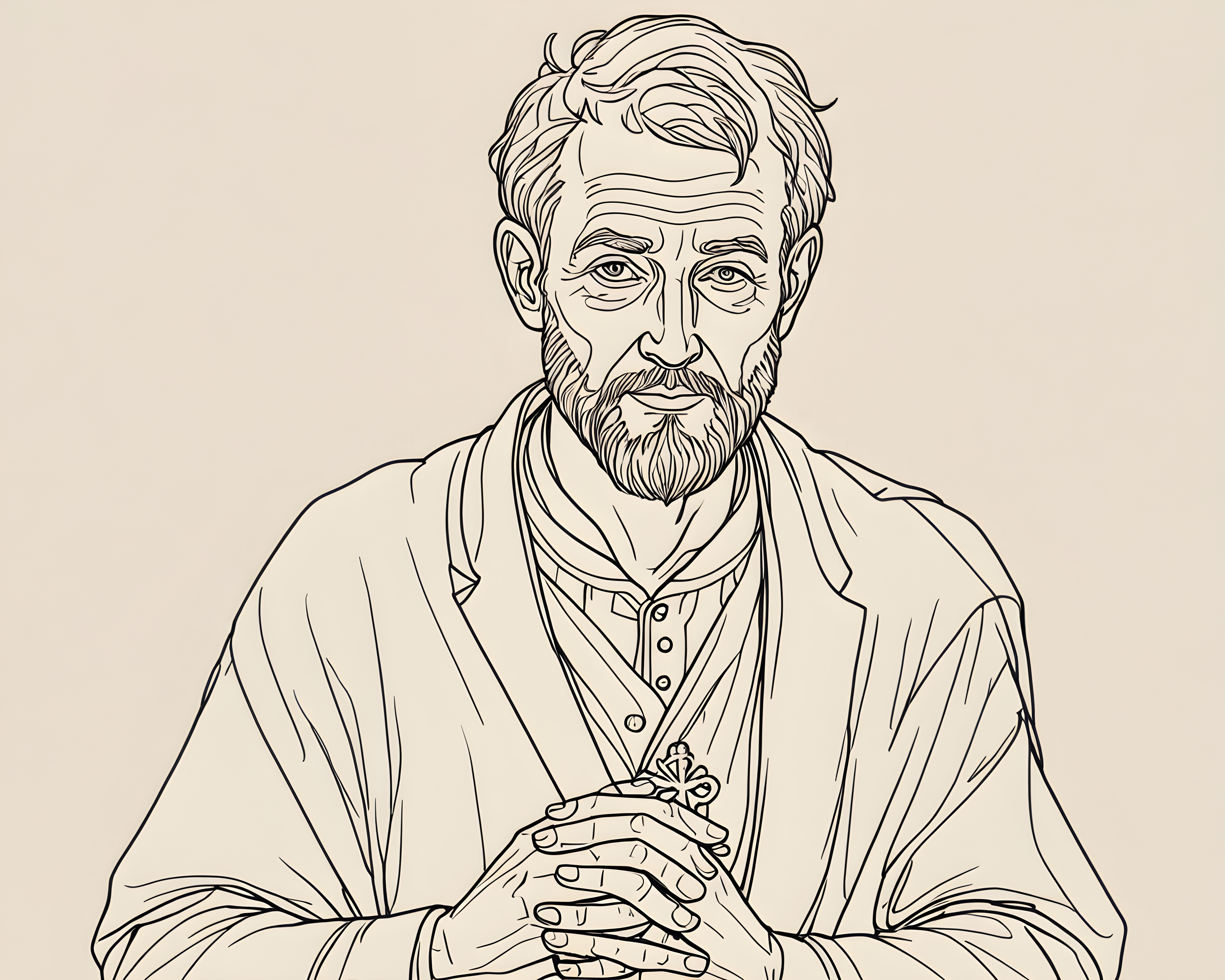 St Patricks Shepherd — Minimalist Line Art (Romantic)