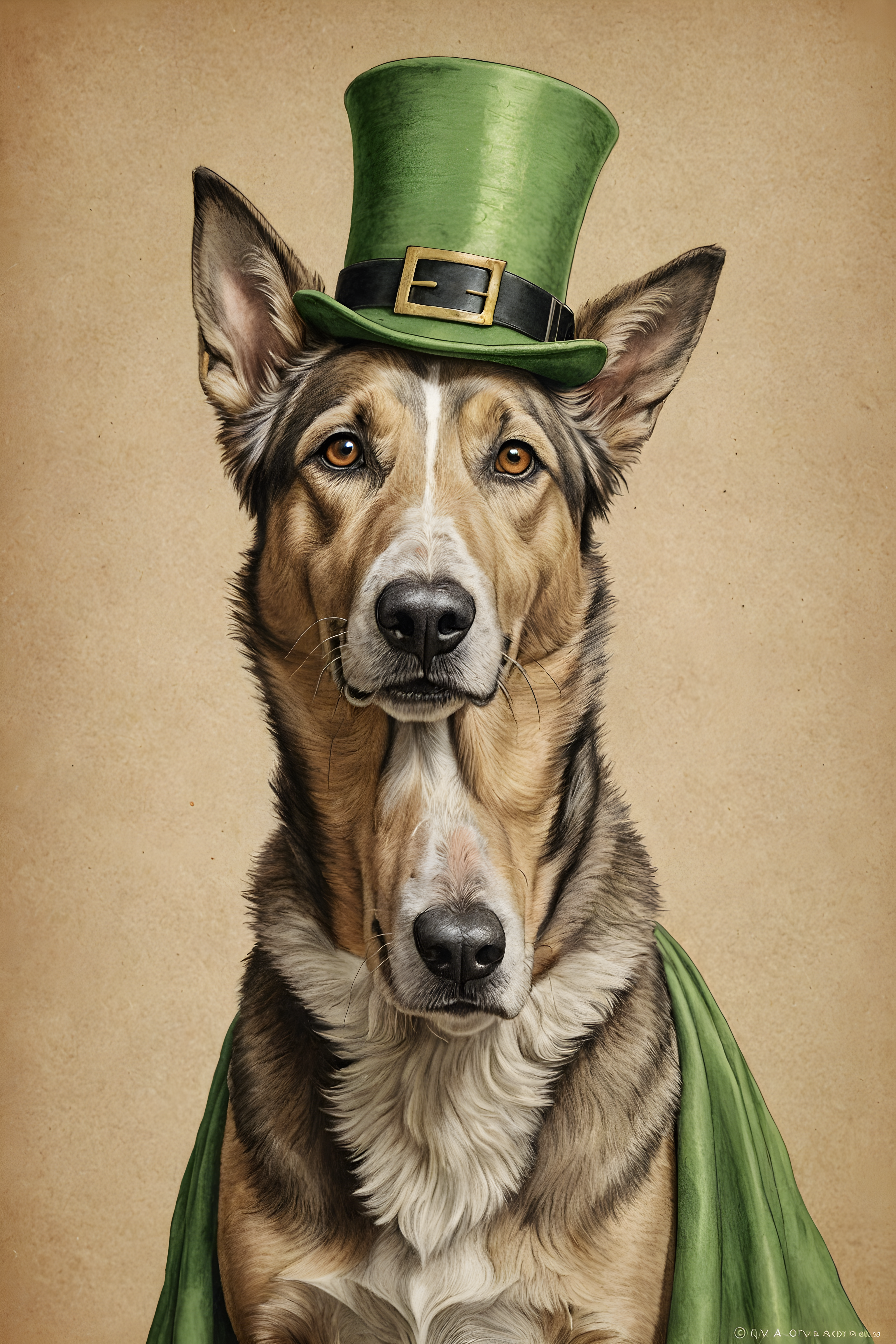 St Patricks Shepherd — Pencil Sketch (Funny)