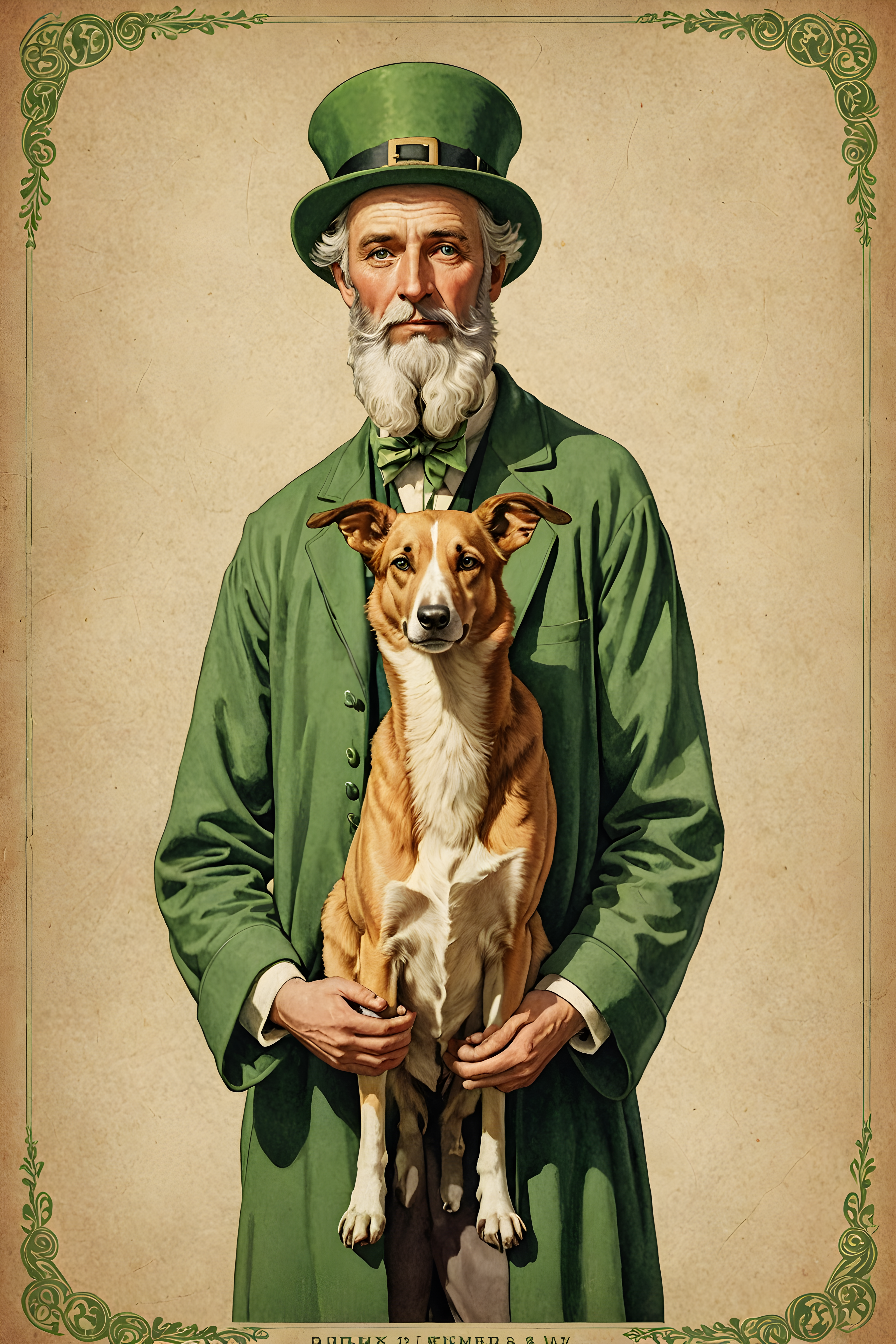 St Patricks Shepherd — Vintage Poster (Sleepy)