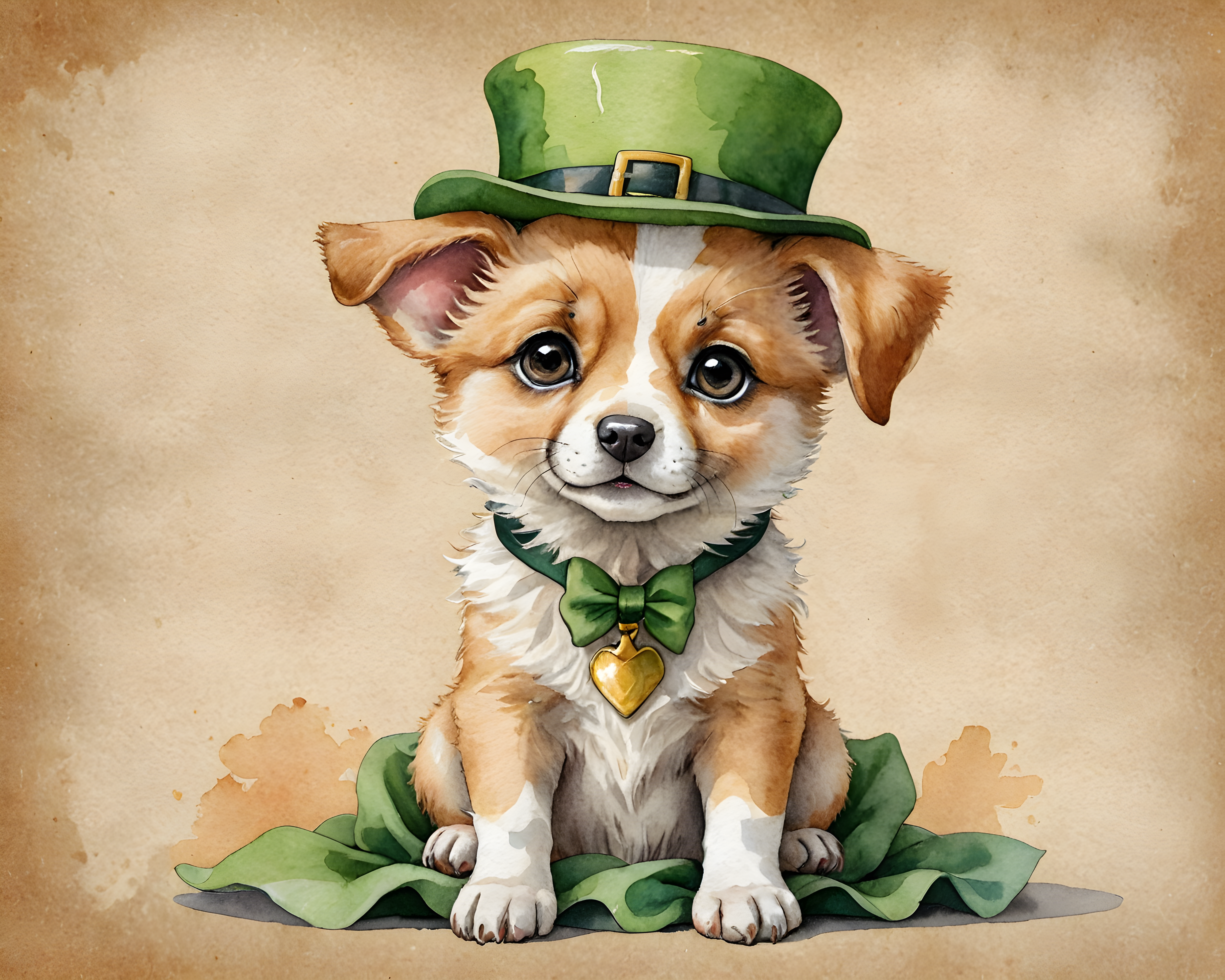 St Patricks Shepherd — Watercolor (Cute)