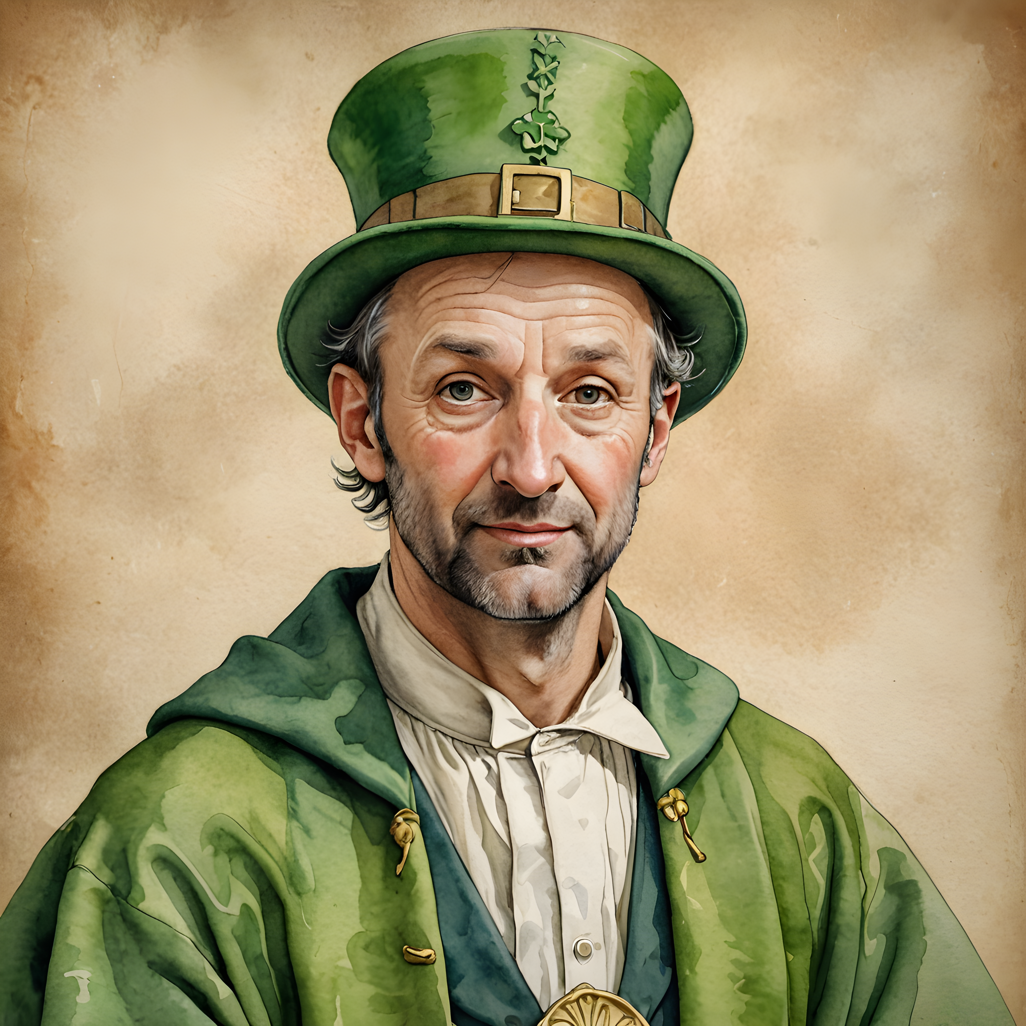 St Patricks Shepherd — Watercolor (Funny)