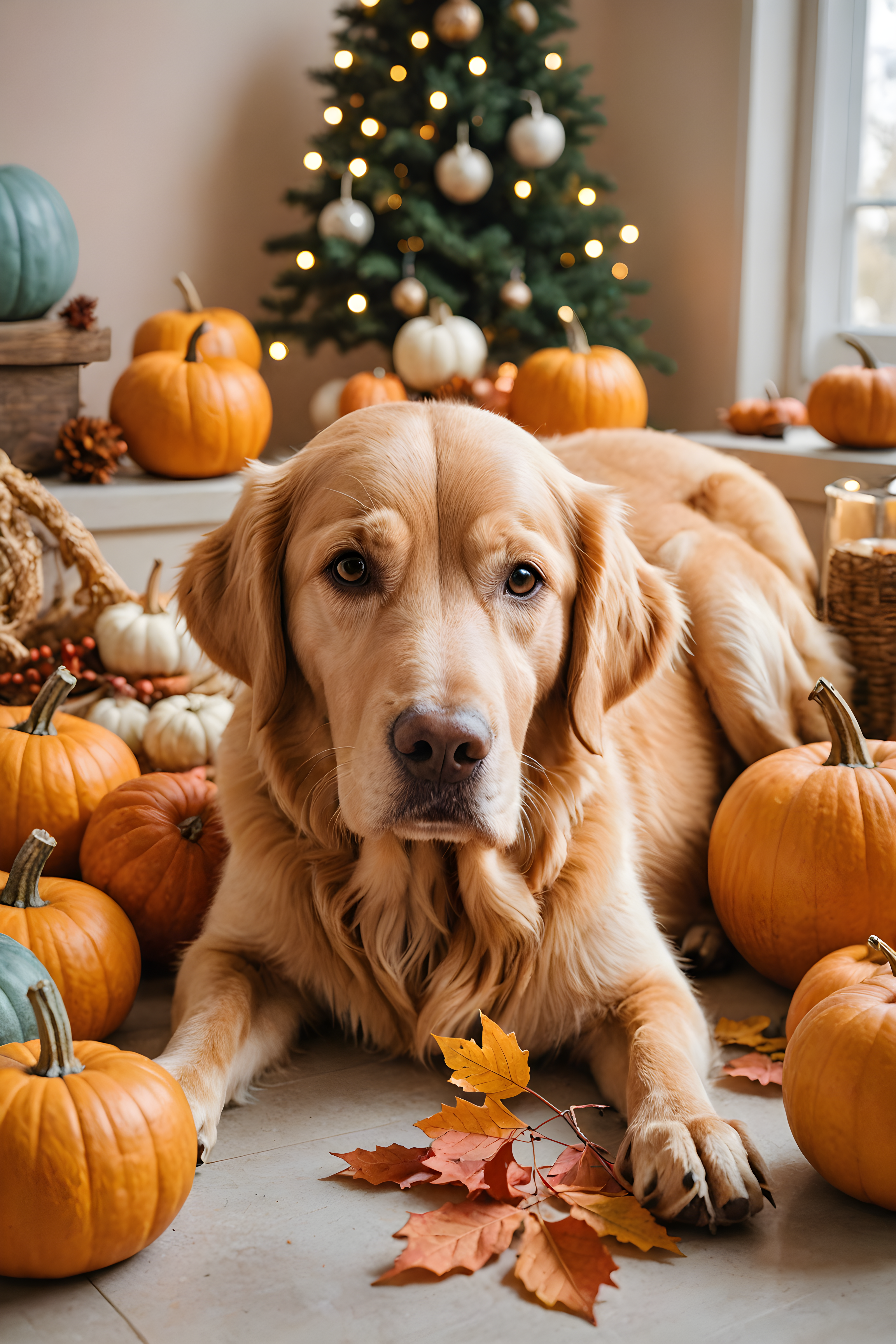 Thanksgiving Retriever — Modern Aesthetic (Fantasy)
