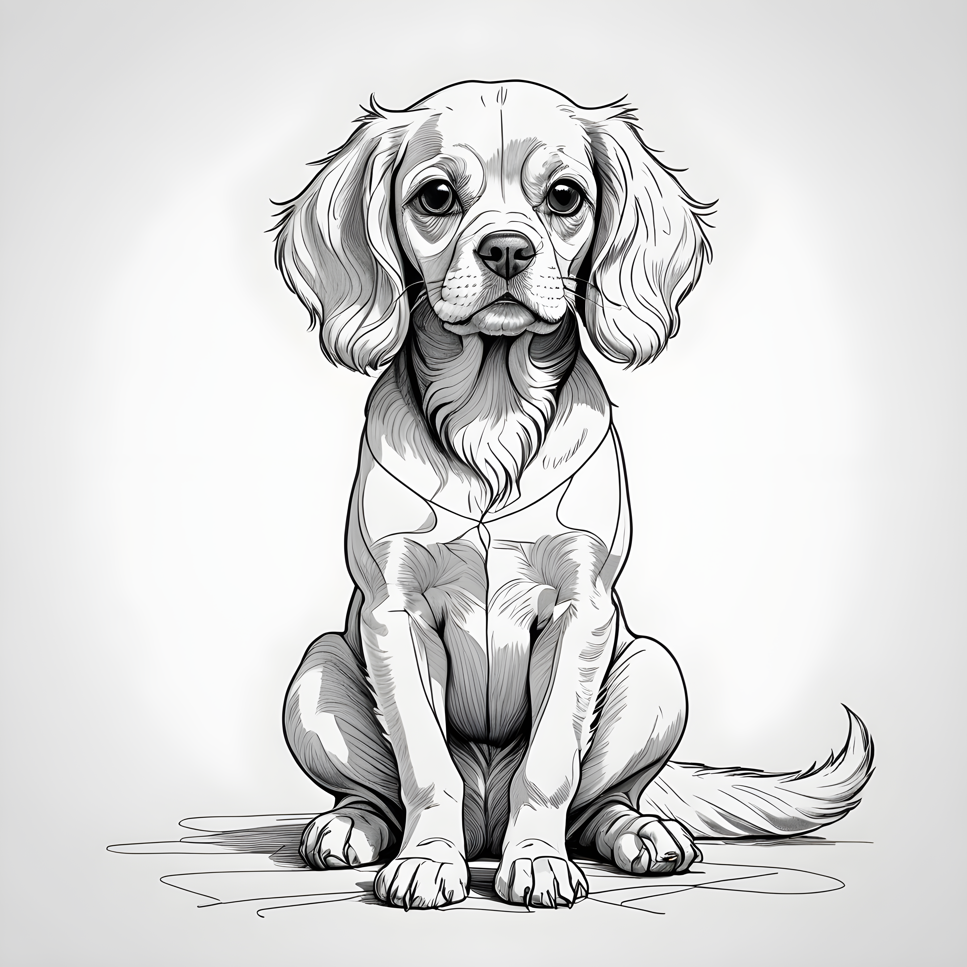 Valentine Cavalier — Minimalist Line Art (Playful)