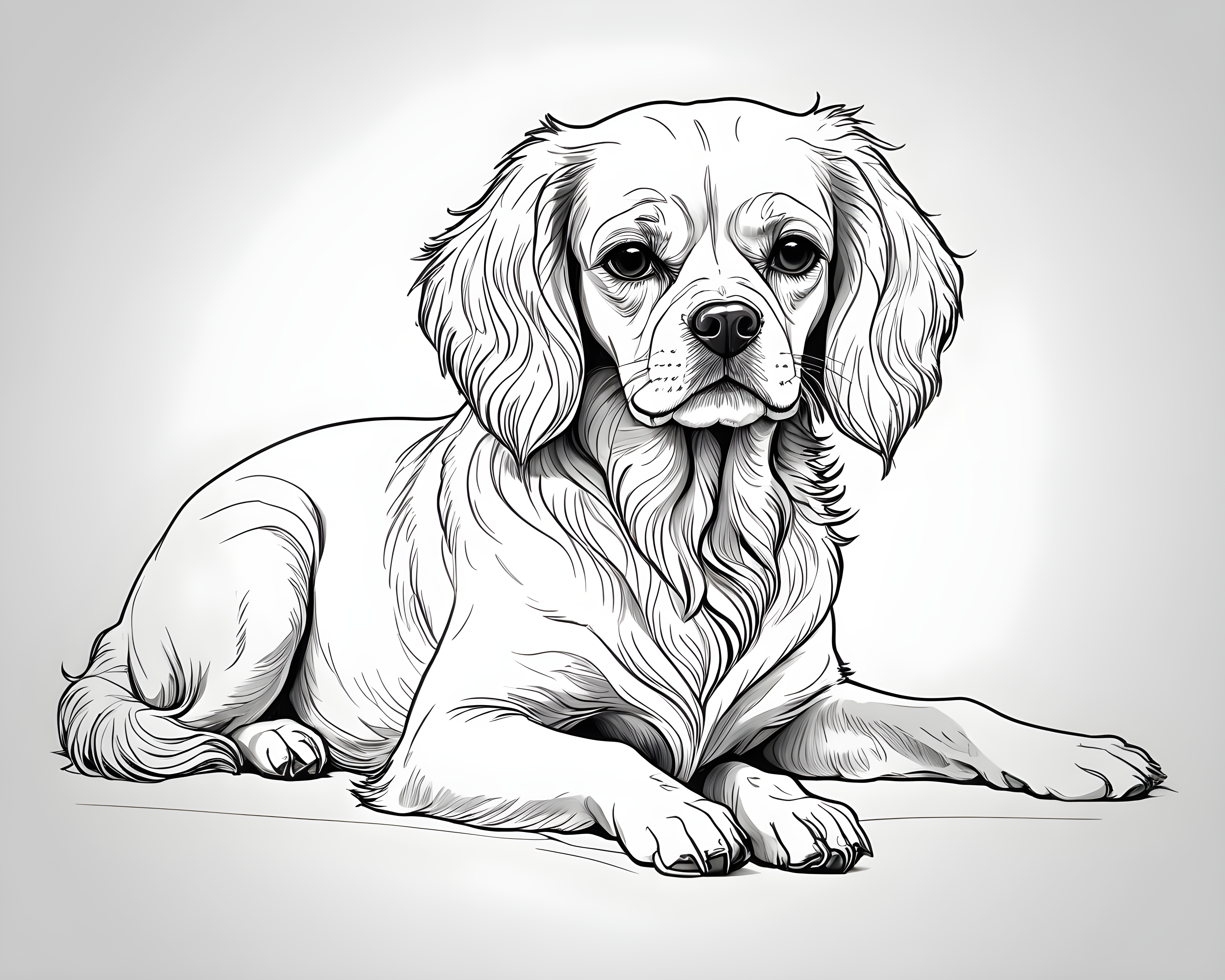 Valentine Cavalier — Minimalist Line Art (Sleepy)