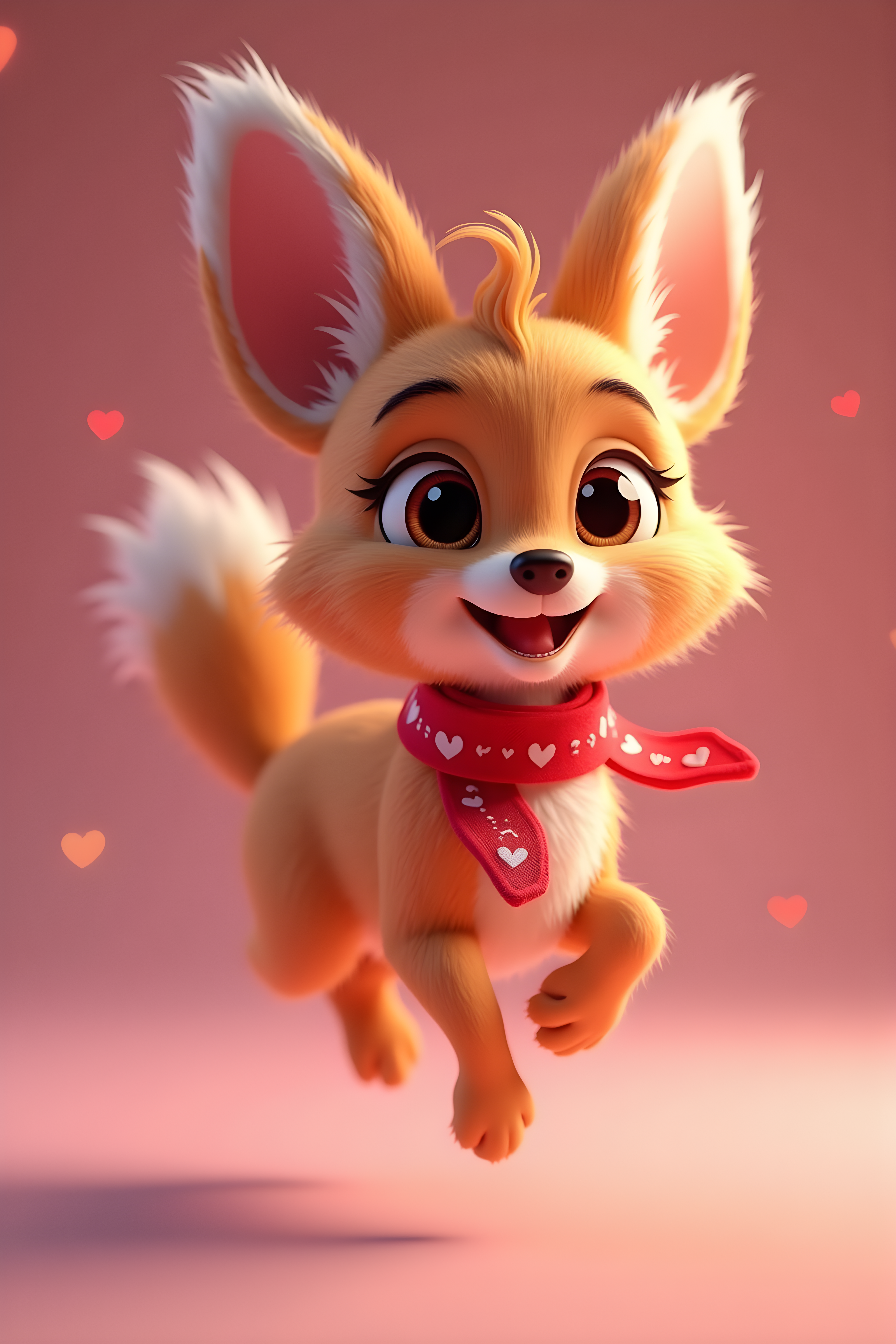 Valentine Cavalier — 3D Render (Cute)