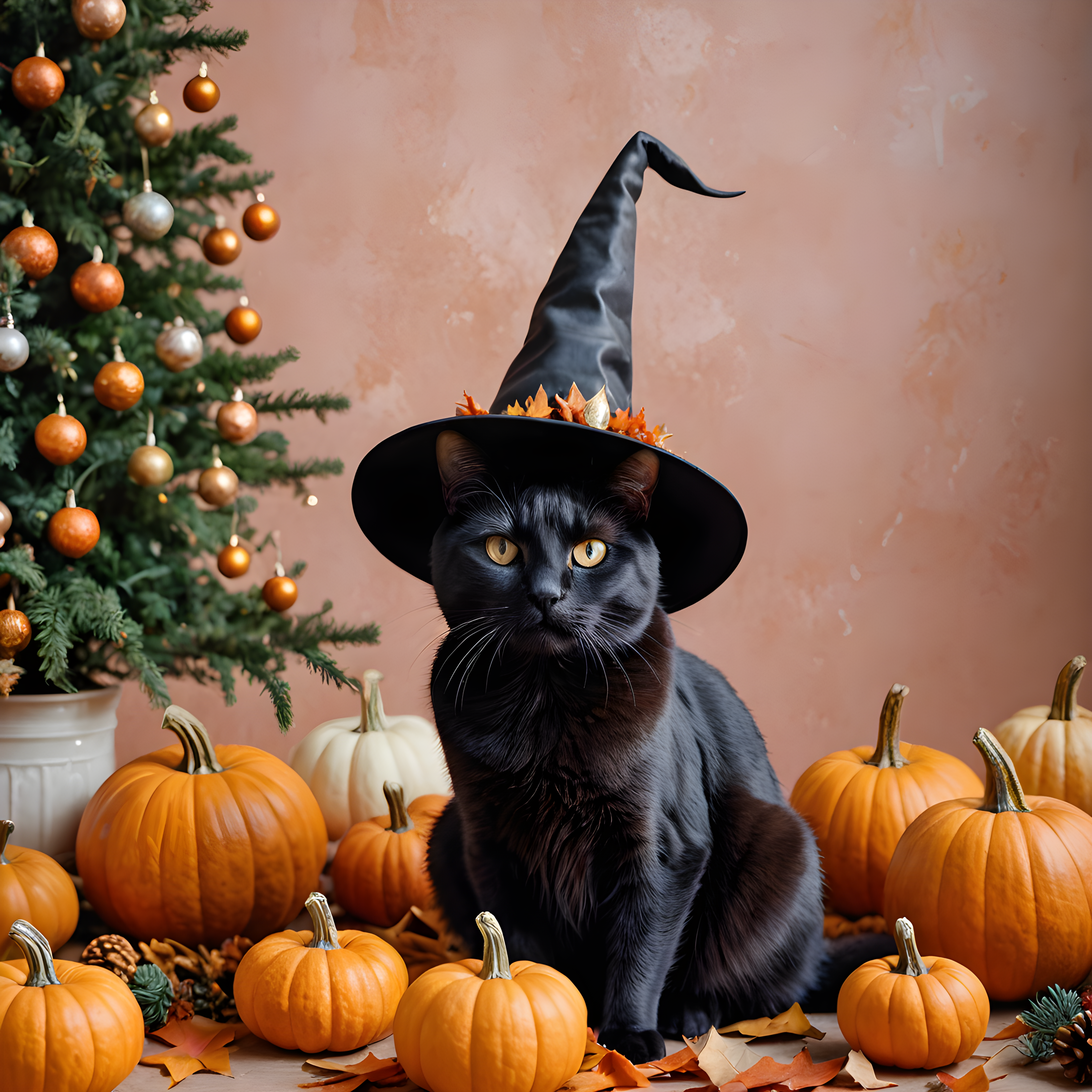 Witch Cat — Modern Aesthetic (Seasonal)