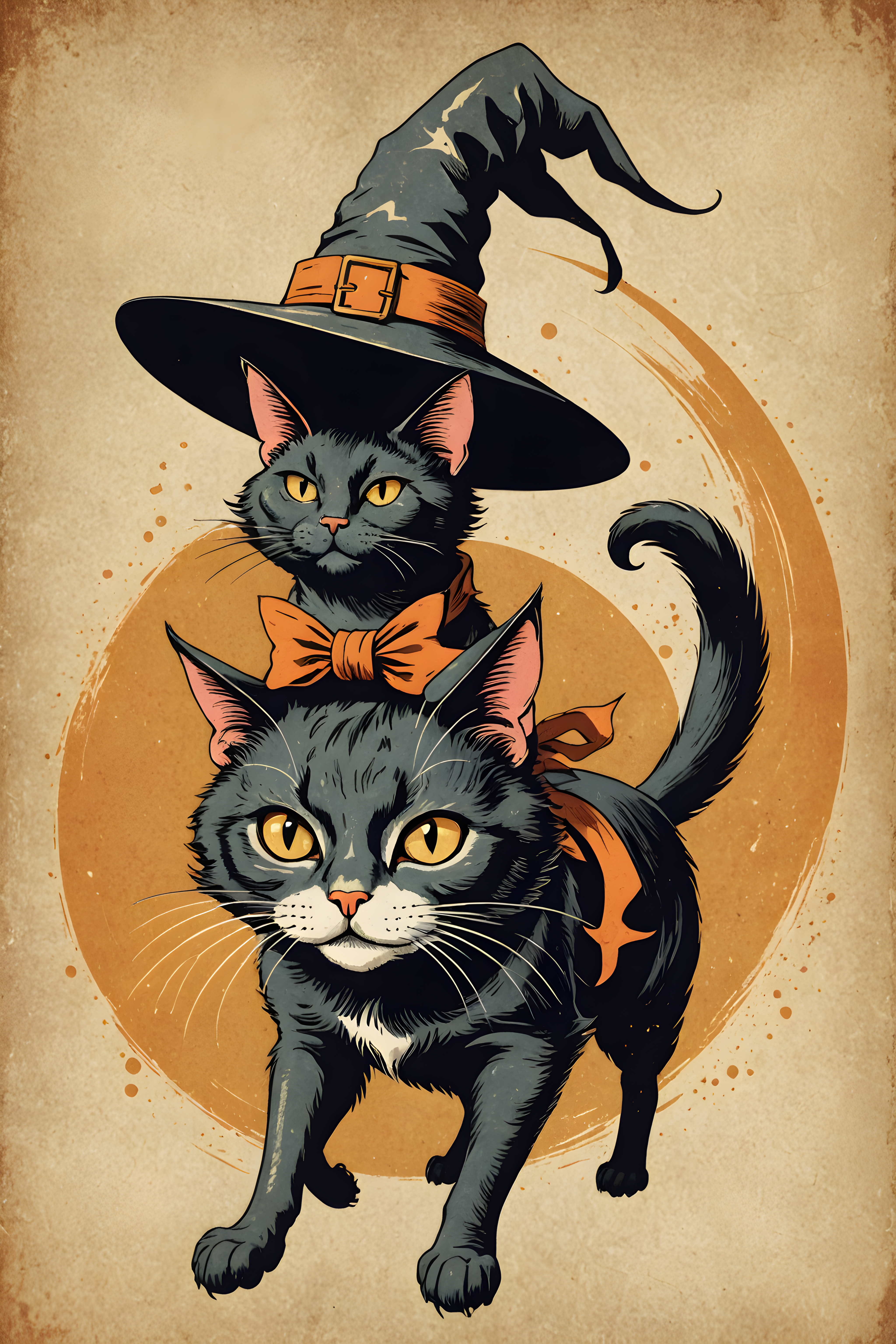 Witch Cat — Vintage Poster (Savage)
