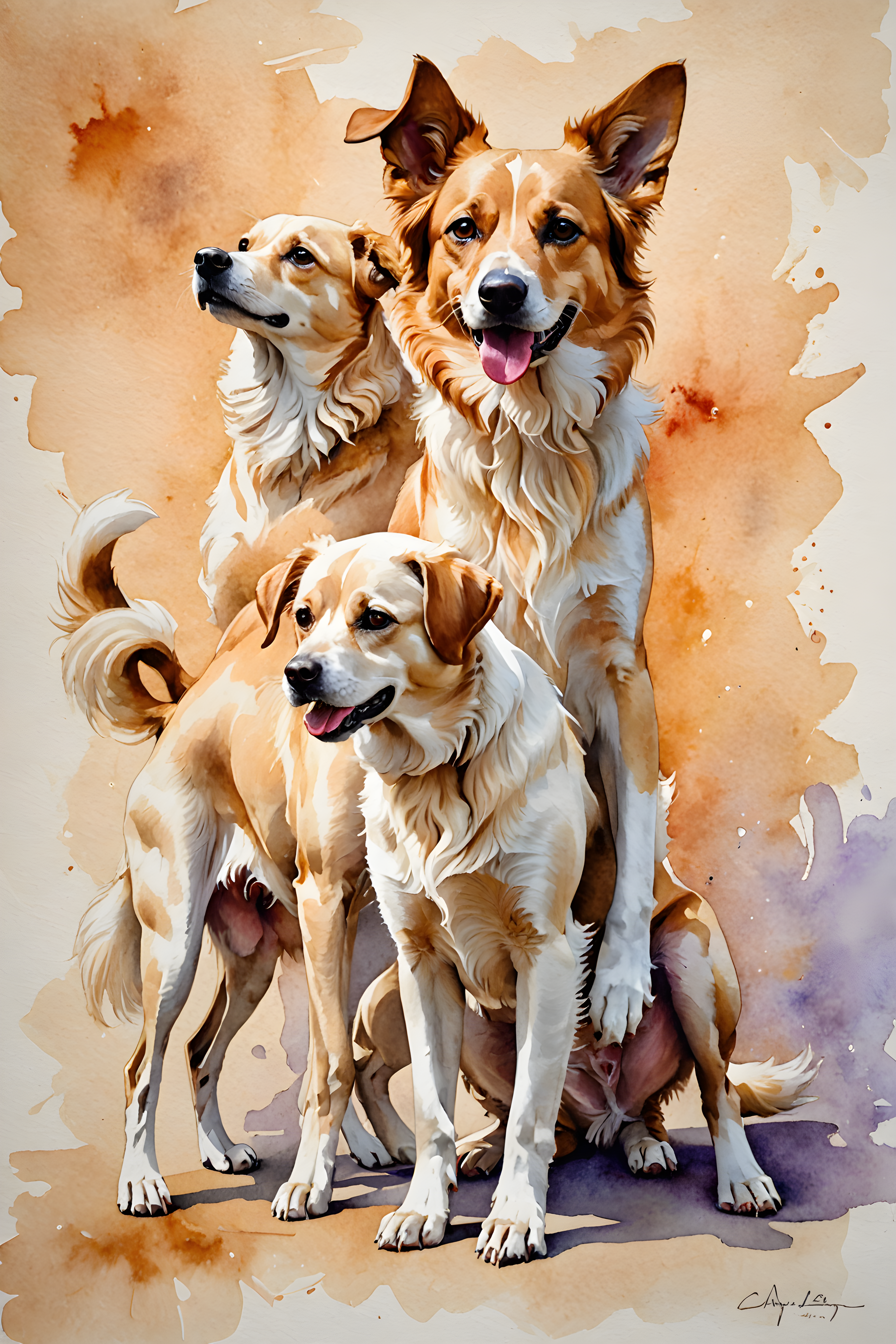 Andalusian — Watercolor (Playful)