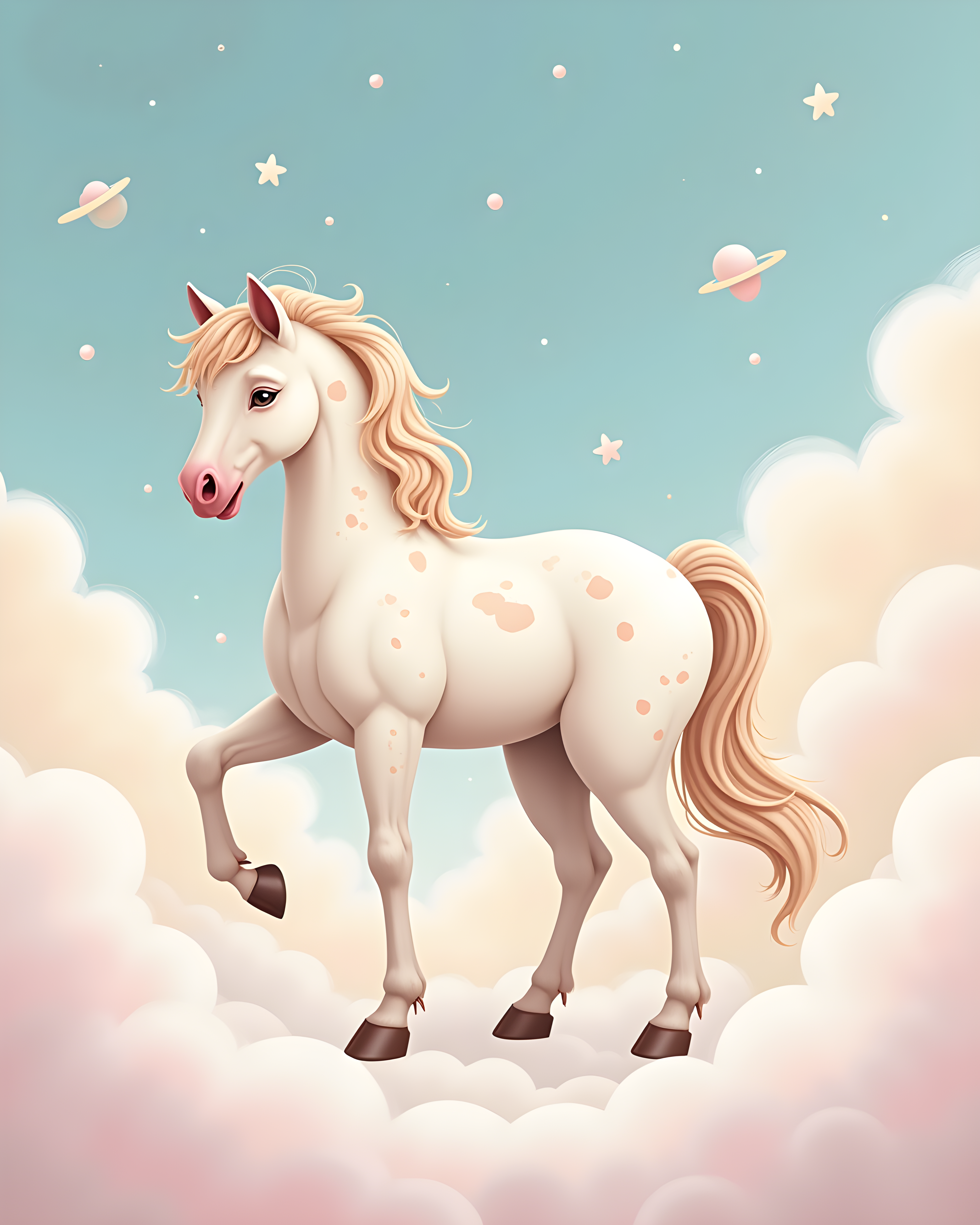 Appaloosa — Nursery (Fantasy) — Wall Art (Printable) — Portrait 4×5