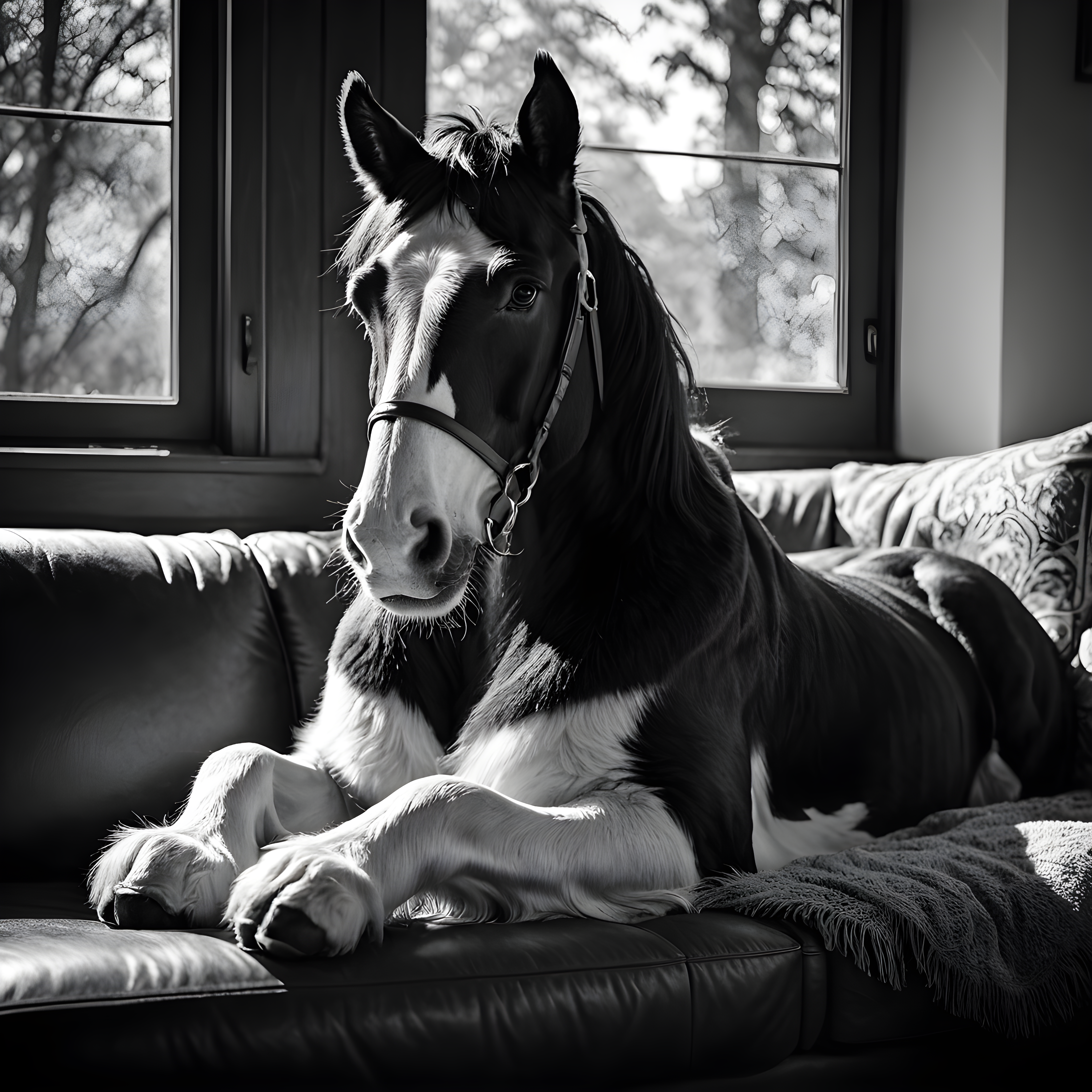 Clydesdale — Black & White (Lifestyle)