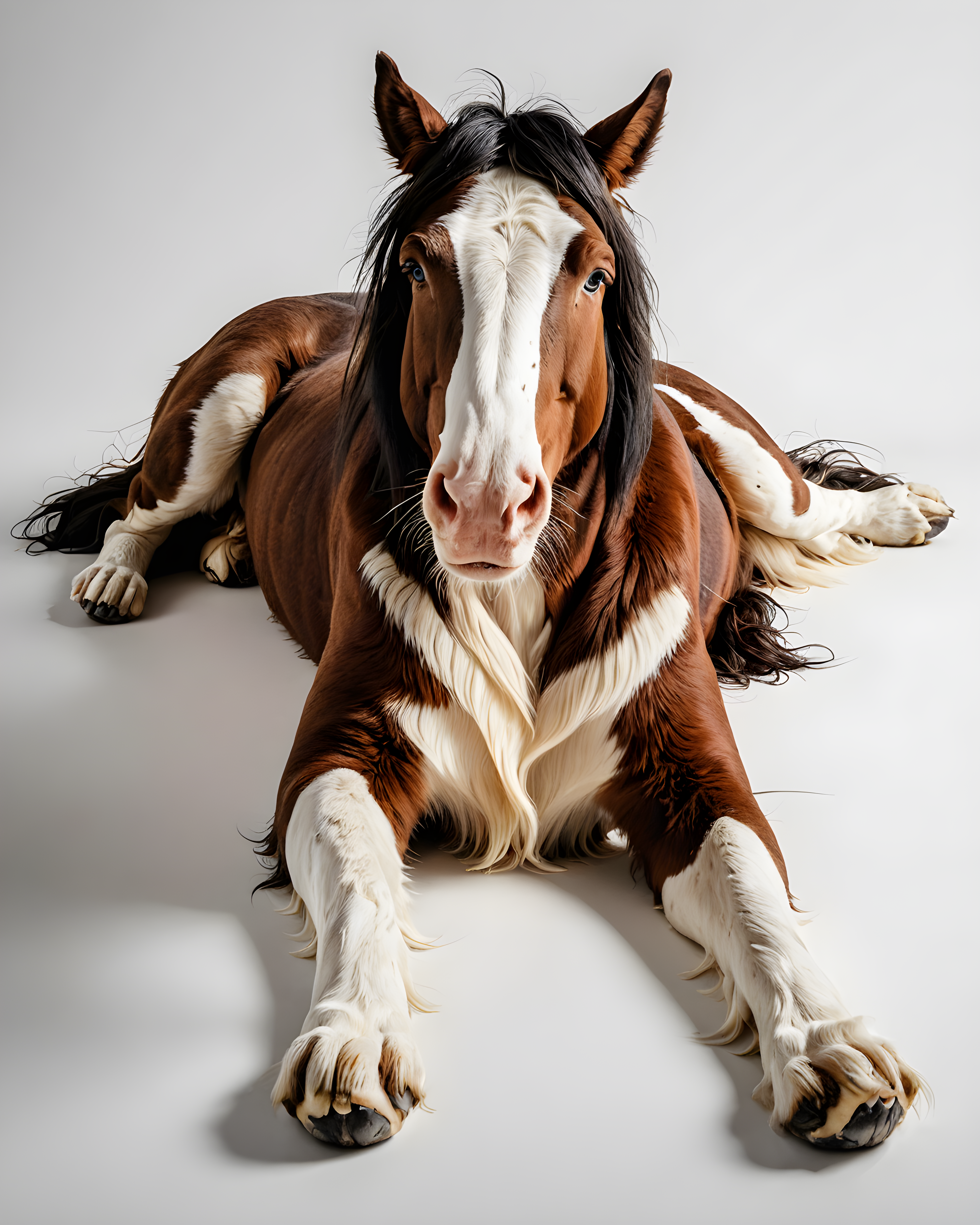 Clydesdale — Minimalist Line Art (Energetic) — Wall Art (Printable) — Portrait 4×5