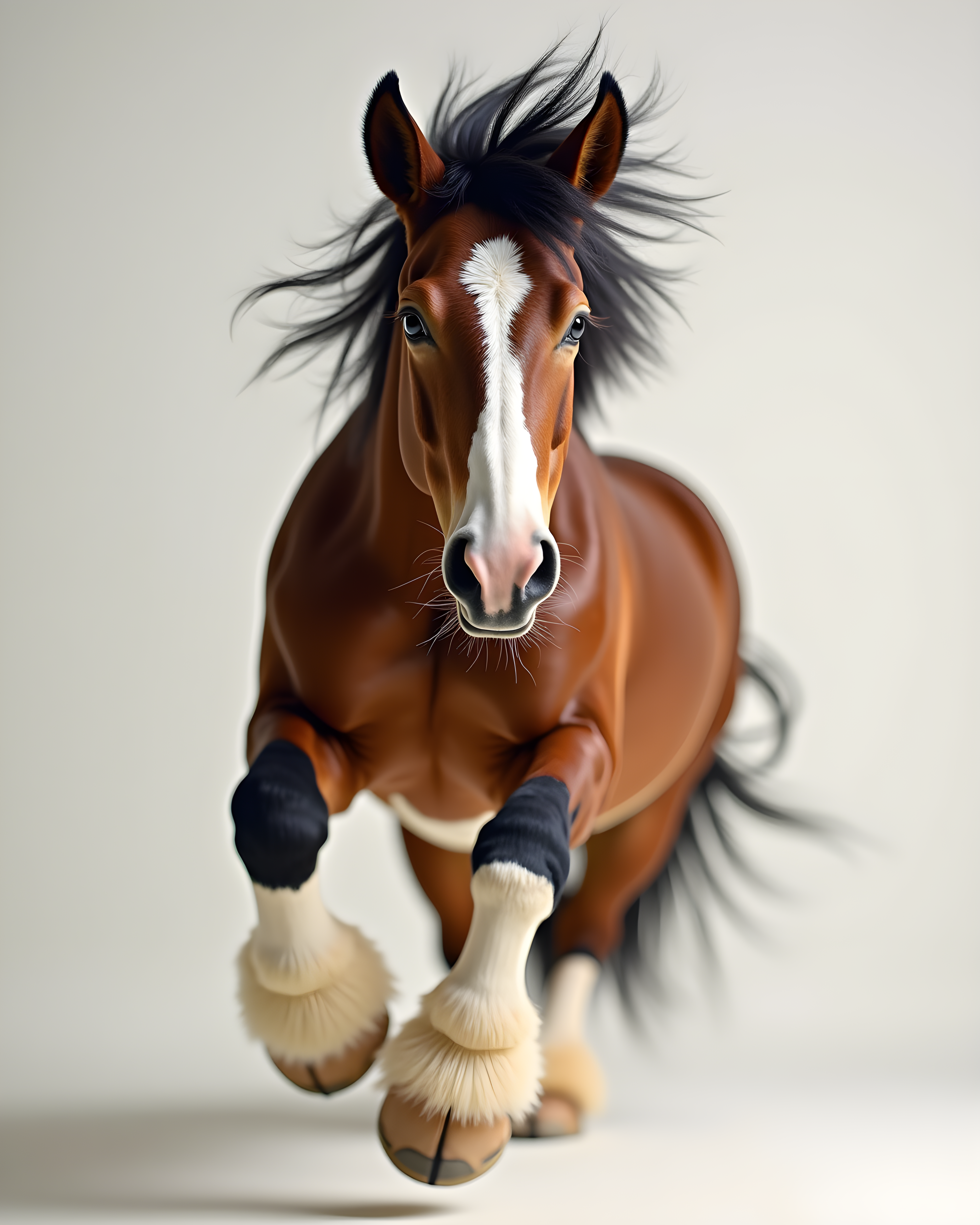 Clydesdale — Realistic (Cute) — Wall Art (Printable) — Portrait 4×5
