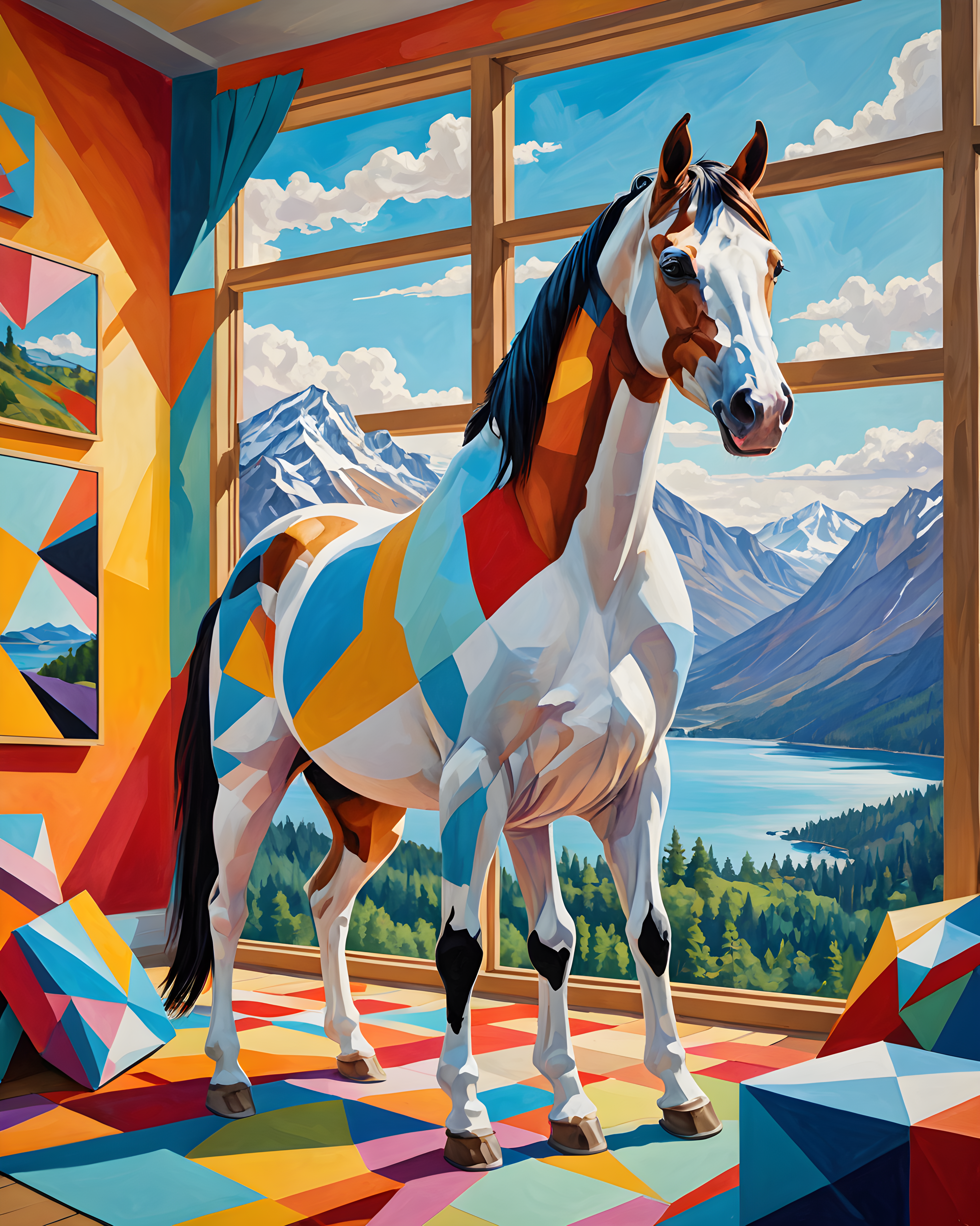 Paint Horse — Abstract (Fantasy) — Wall Art (Printable) — Portrait 4×5