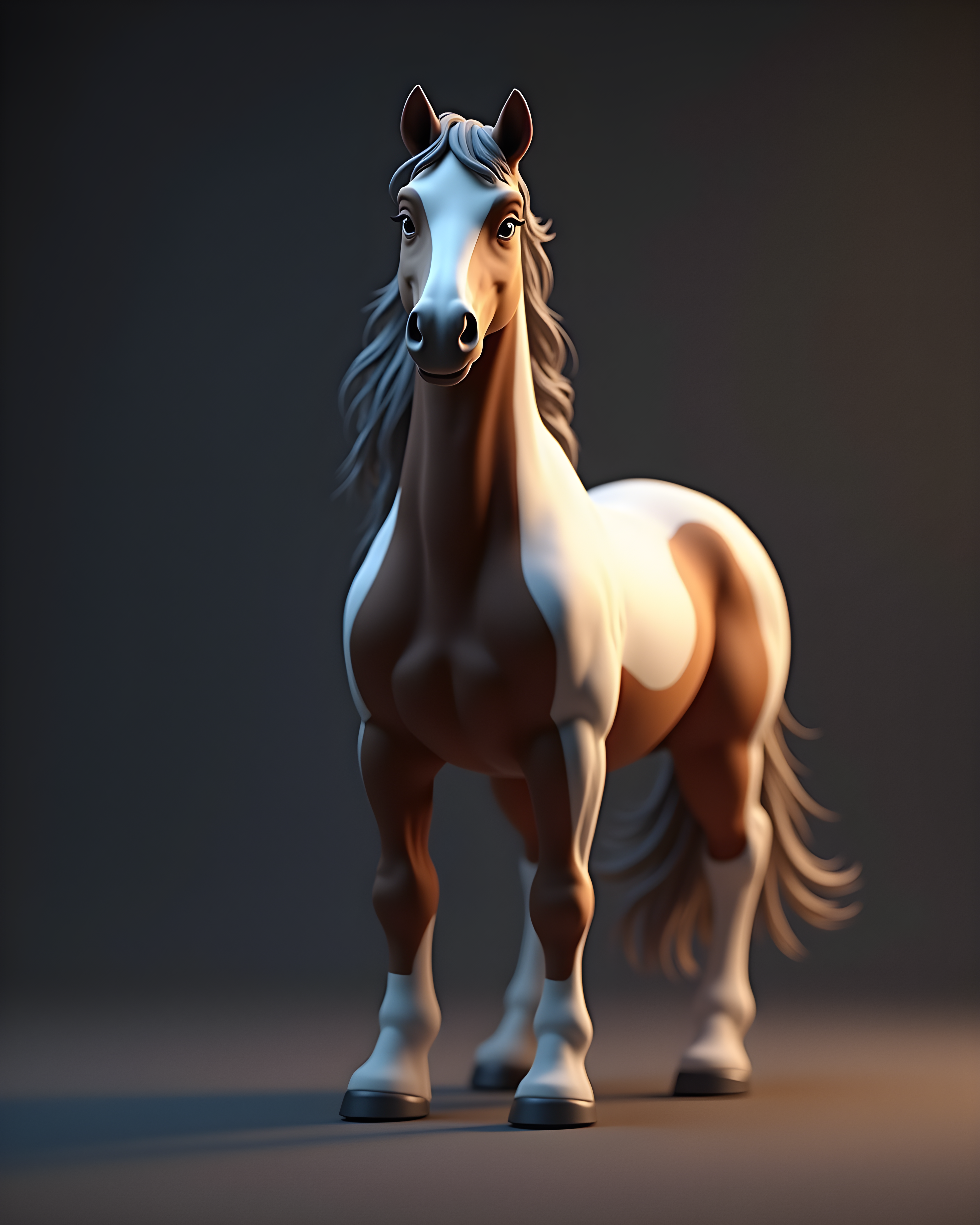 Paint Horse — 3D Render (Motivational) — Wall Art (Printable) — Portrait 4×5