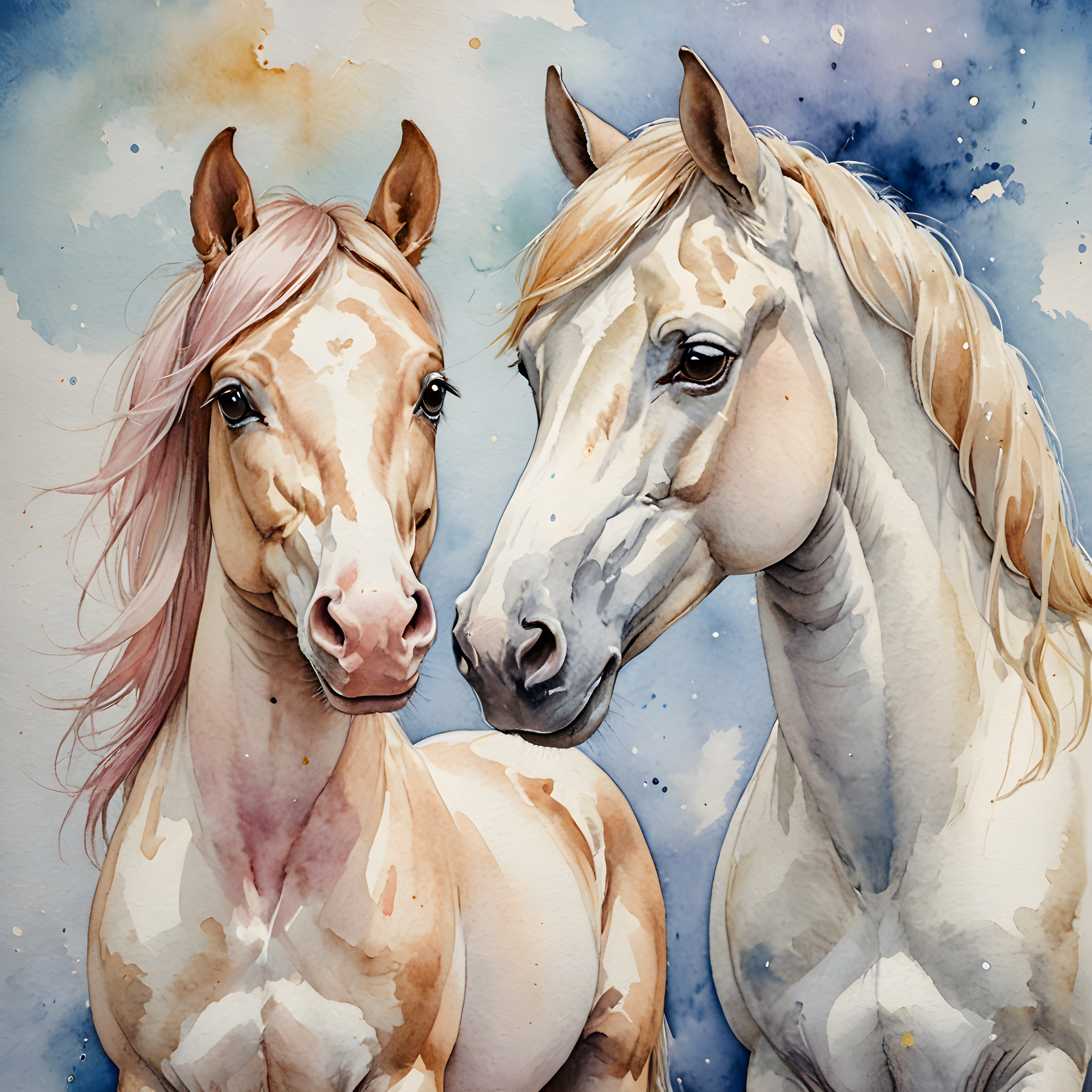 Paint Horse — Watercolor (Cute)