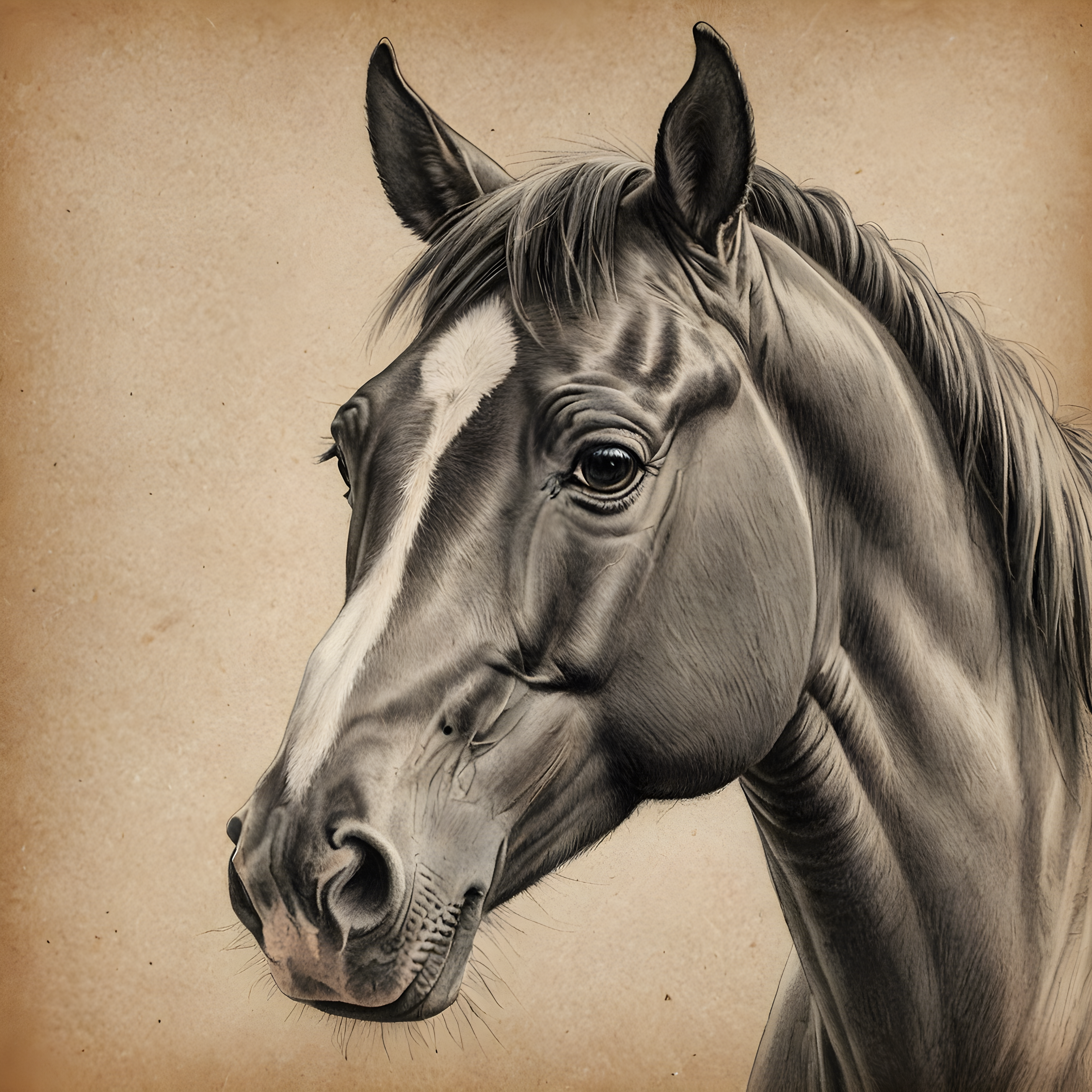 Quarter Horse — Pencil Sketch (Cute)